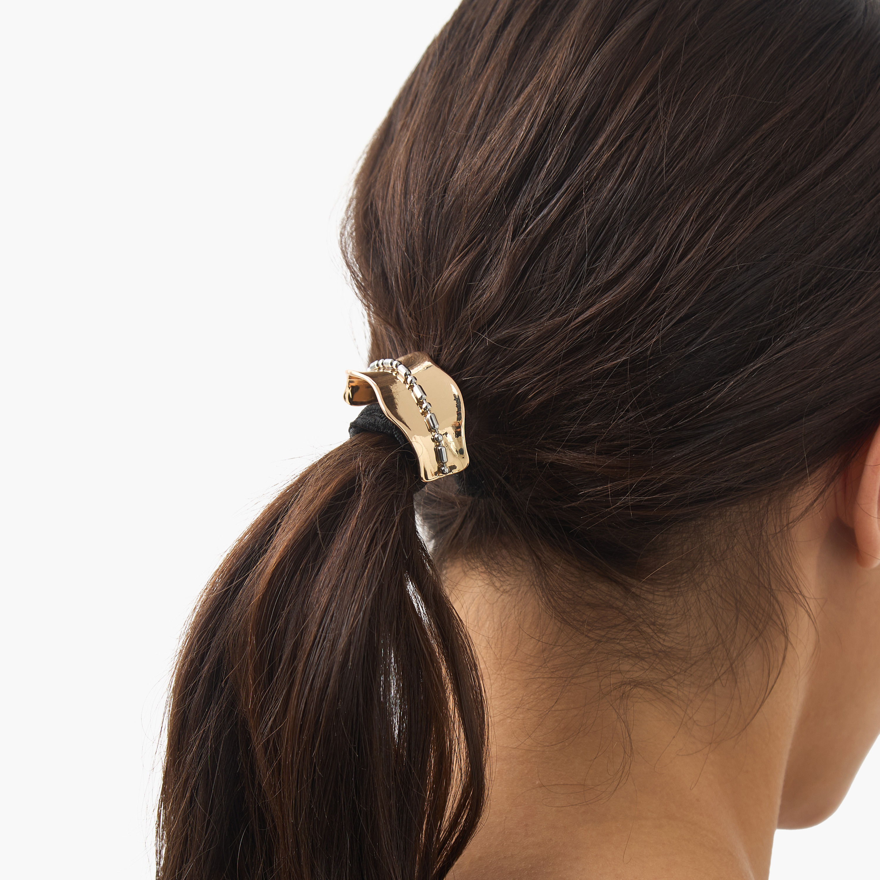 Embellished Accent Detail Elasticated Hair Tie-women-hairaccessories-scrunchies-image-2