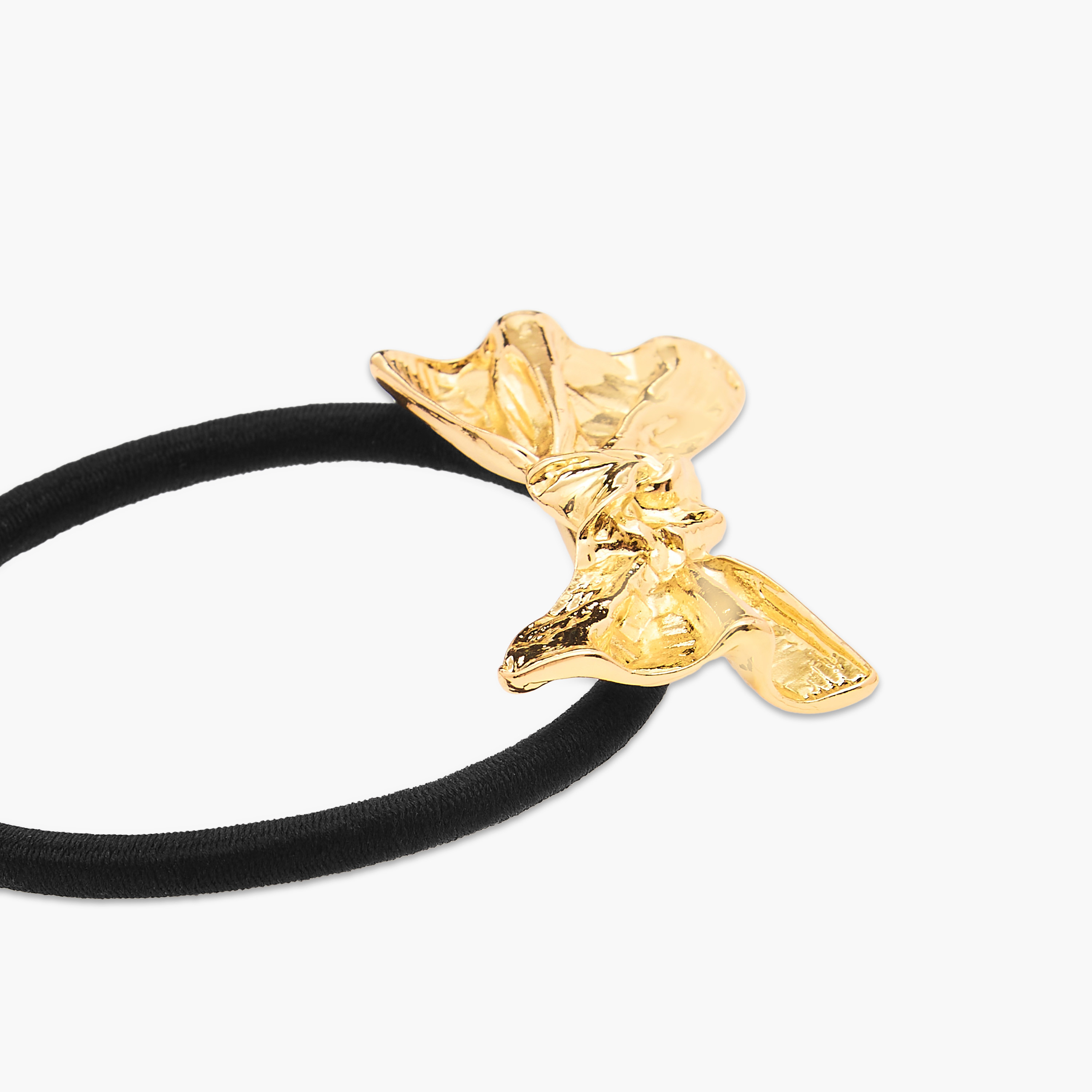 Textured Bow Metallic Accent Hair Tie-women-hairaccessories-scrunchies-image-6