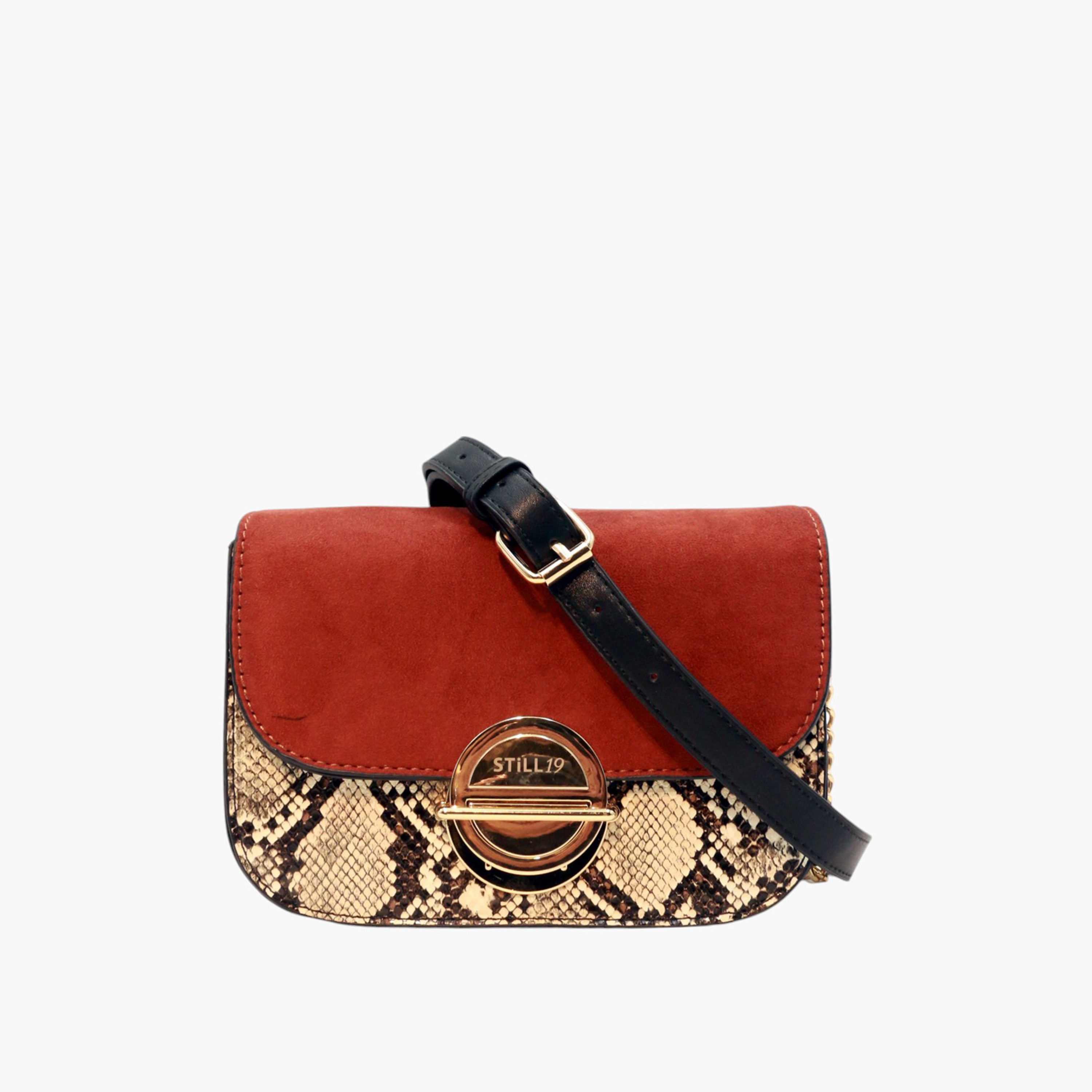 Still 19 Animal Textured Crossbody Bag with Flap Closure-women-bagsandwallets-handbags-image-1
