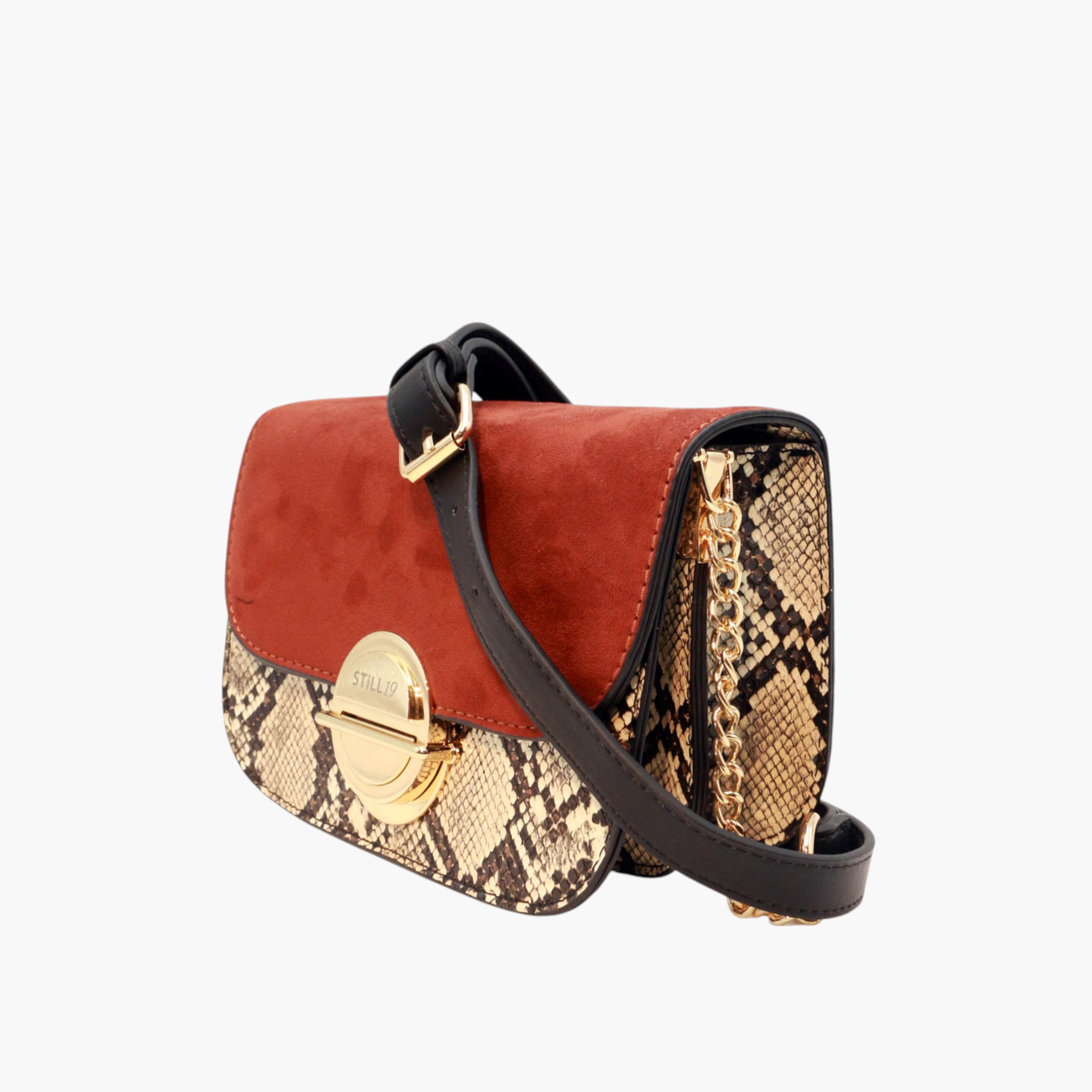 Still 19 Animal Textured Crossbody Bag with Flap Closure-women-bagsandwallets-handbags-image-2