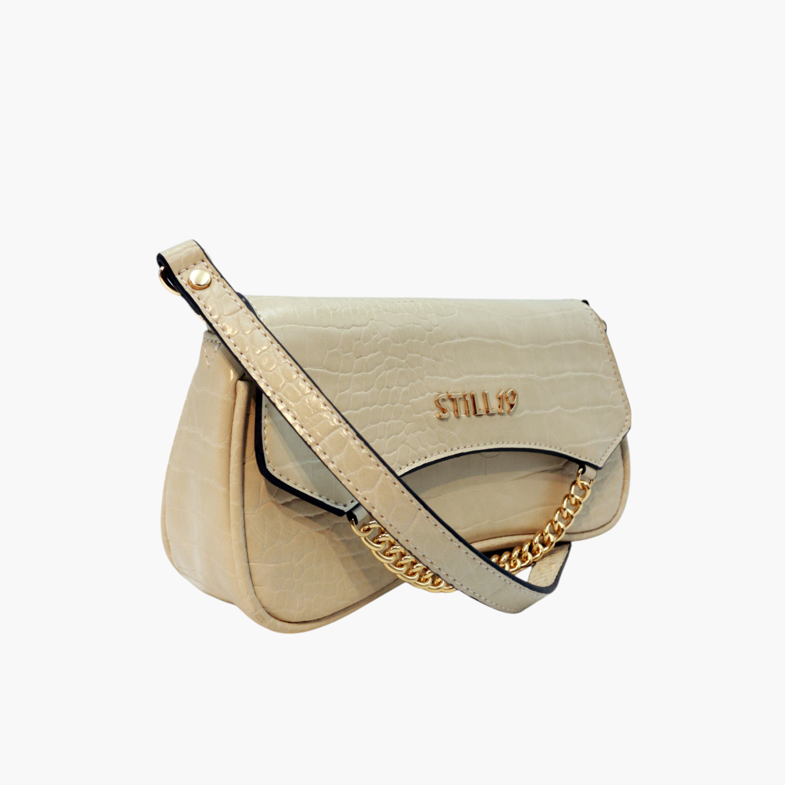 Still 19 Textured Shoulder Bag with Flap Closure and Metallic Accent-women-bagsandwallets-handbags-image-3