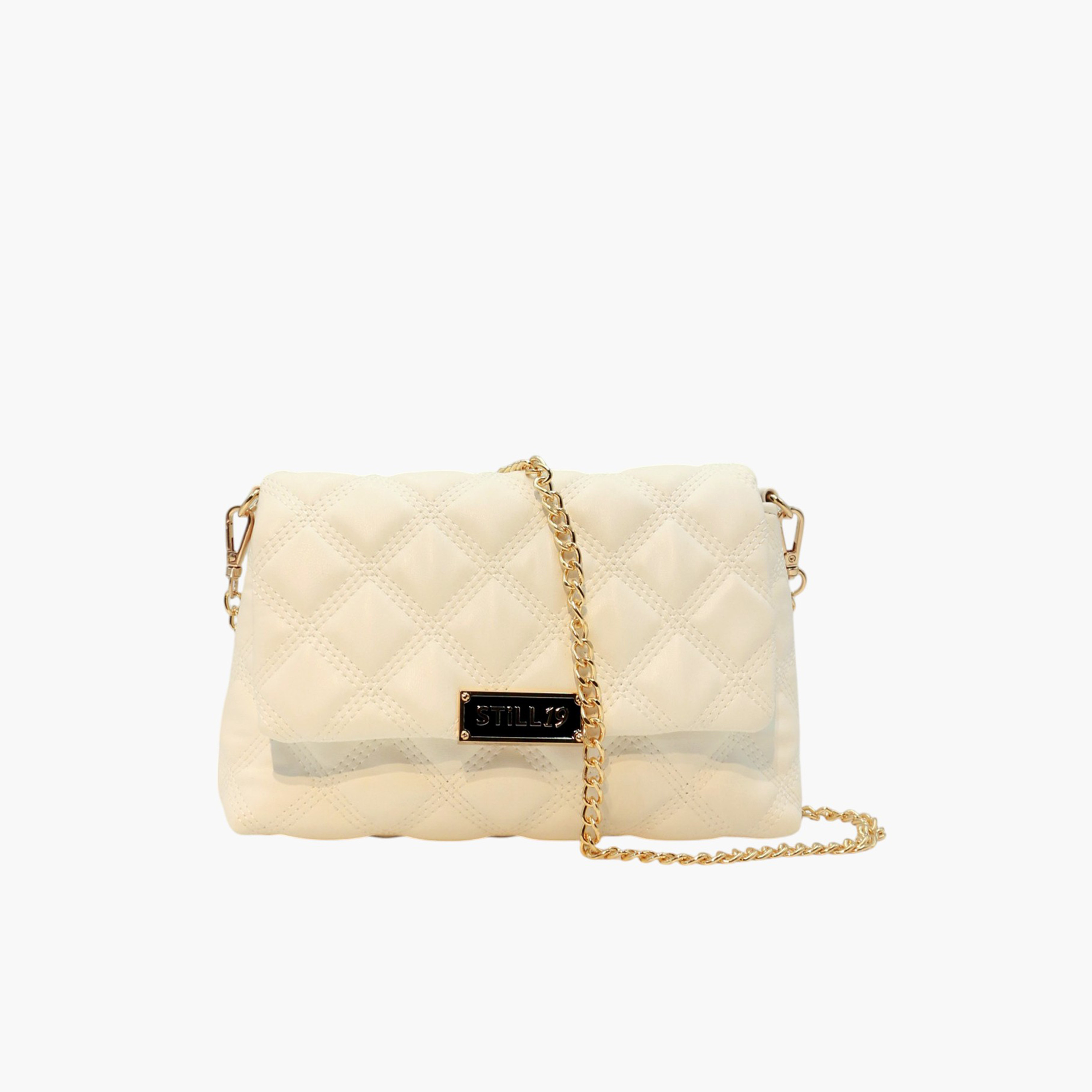 Still 19 Quilted Crossbody Bag with Chain Link Strap and Flap Closure-women-bagsandwallets-handbags-image-1