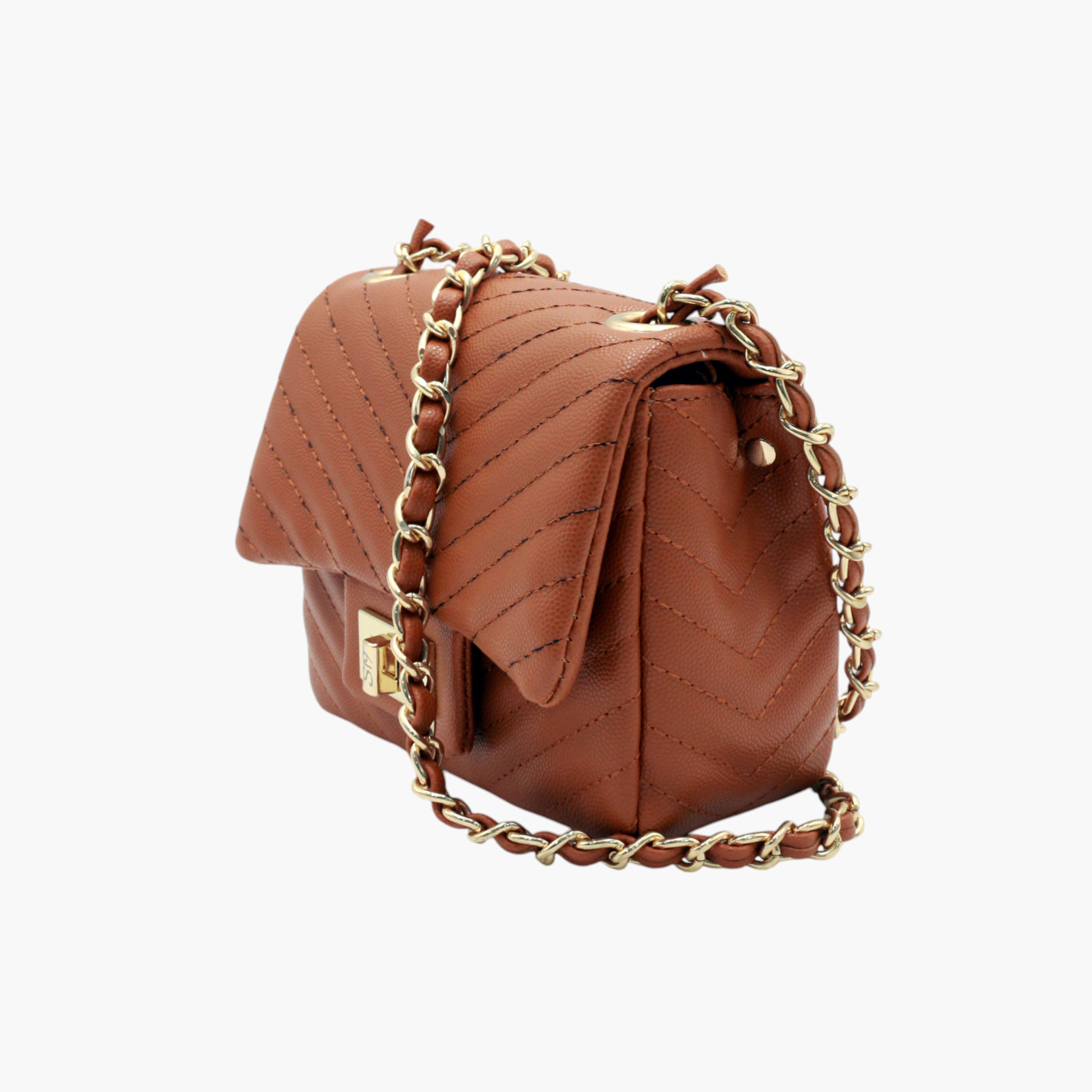 شنطة كروس بودي بارزة الملمس بحزام سلسلة وقفل إغلاق من ستيل 19-women-bagsandwallets-handbags-image-2