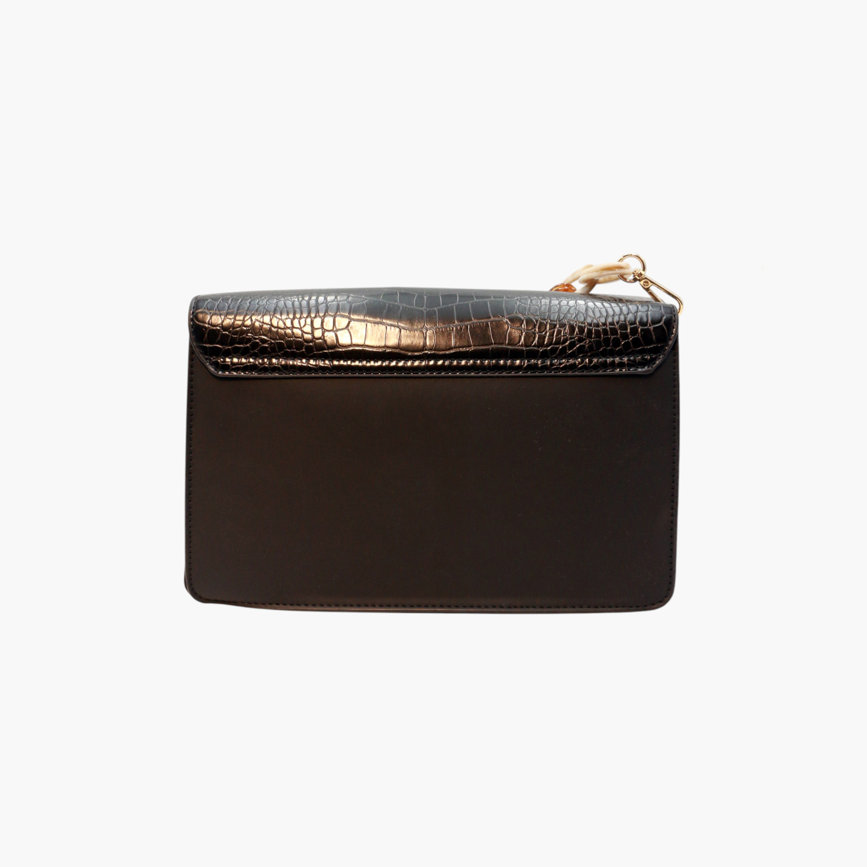 Still 19 Textured Shoulder Bag with Detachable Chain Strap and Flap Closure-women-bagsandwallets-handbags-image-4