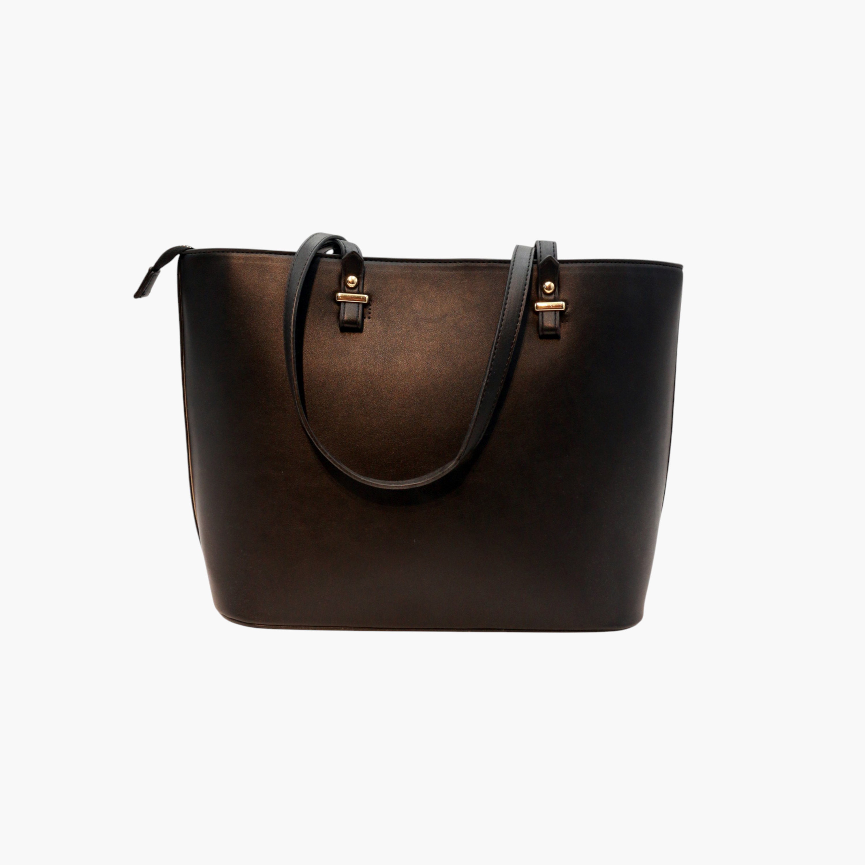 Still 19 Textured Tote Bag with Double Handles and Zip Closure-women-bagsandwallets-handbags-image-4