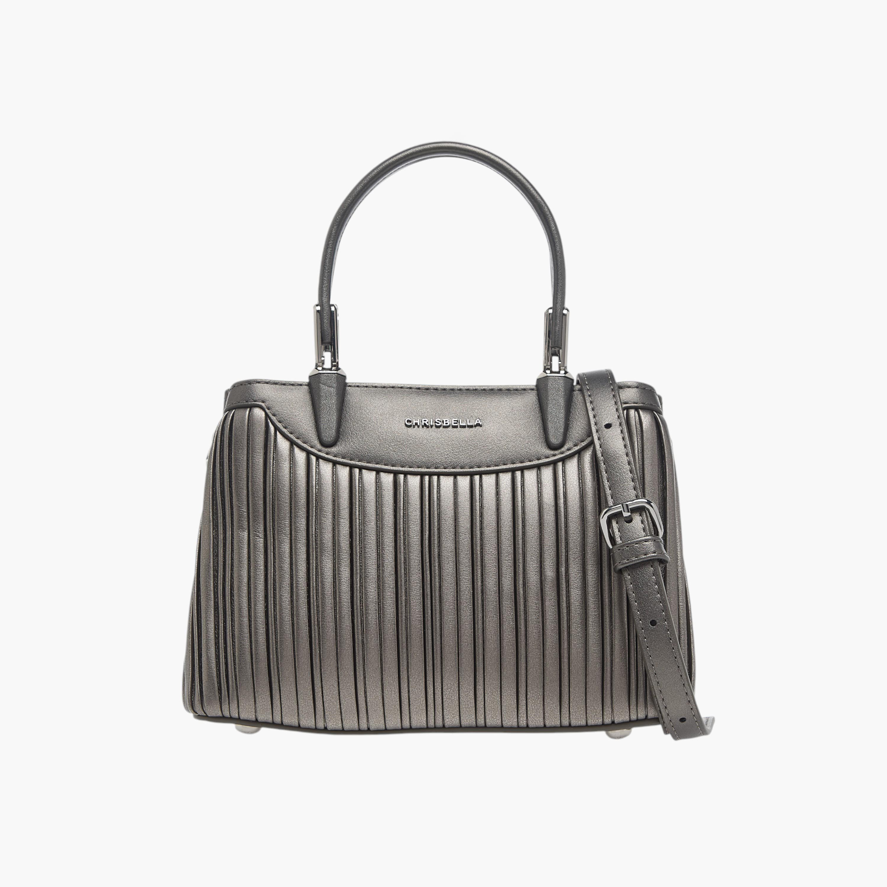 شنطة توتي بارزة الملمس بمقابض علوية وحزام قابل للتعديل من كريسبيلا-women-bagsandwallets-handbags-image-1