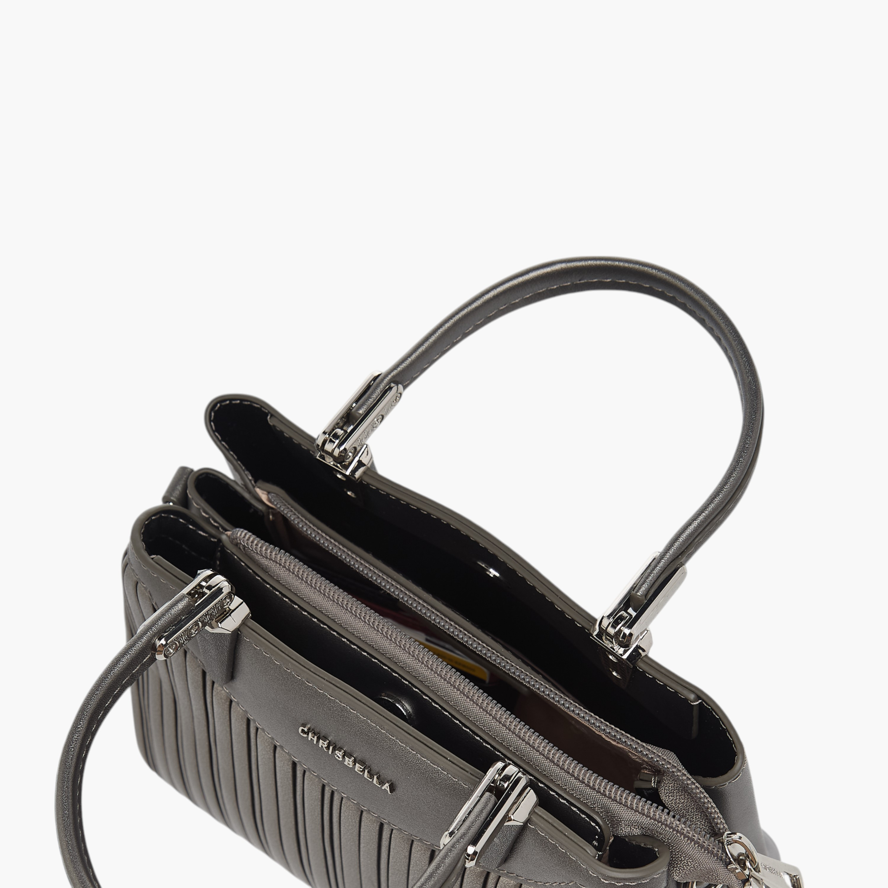 شنطة توتي بارزة الملمس بمقابض علوية وحزام قابل للتعديل من كريسبيلا-women-bagsandwallets-handbags-image-9