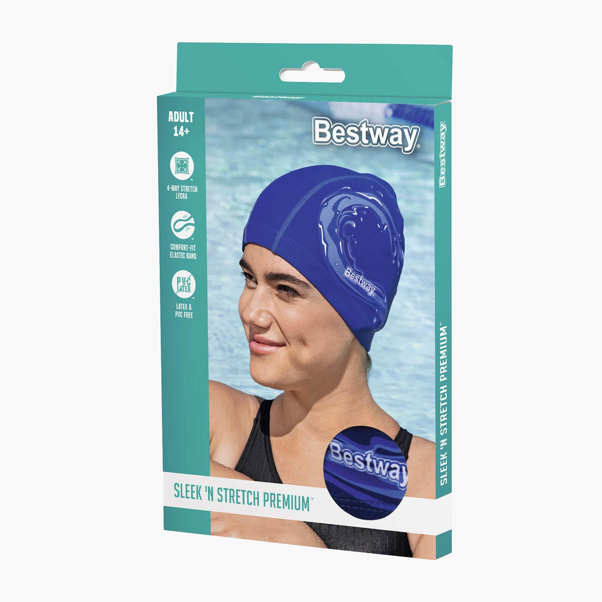 Bestway Sleek N Stretch Swimming Cap-boys-clothing-swimwear-image-2