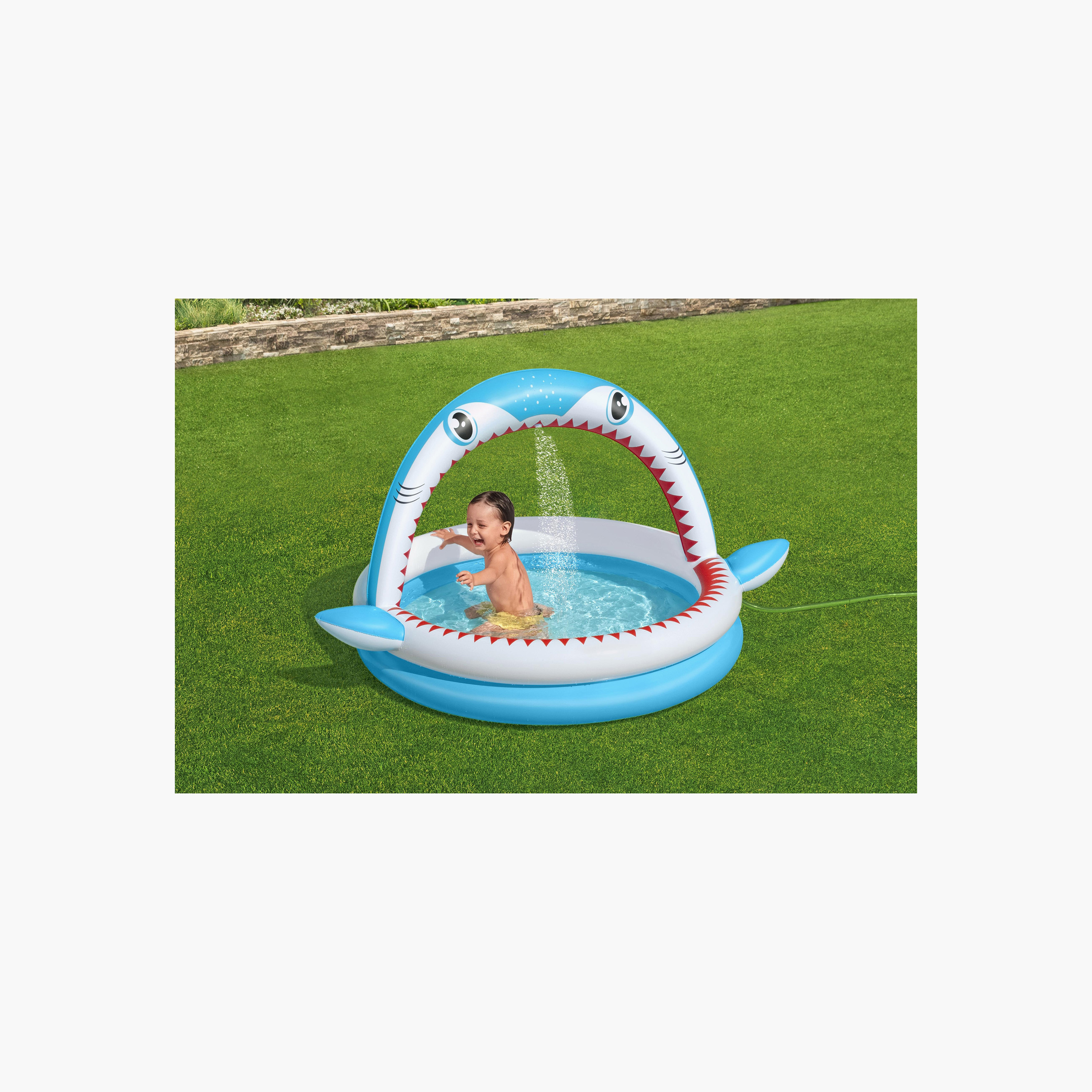 Bestway Sharktastic Sprinkler Inflatable Swimming Pool - 163x127x92-toys-outdoor-poolandbeach-pools-image-5