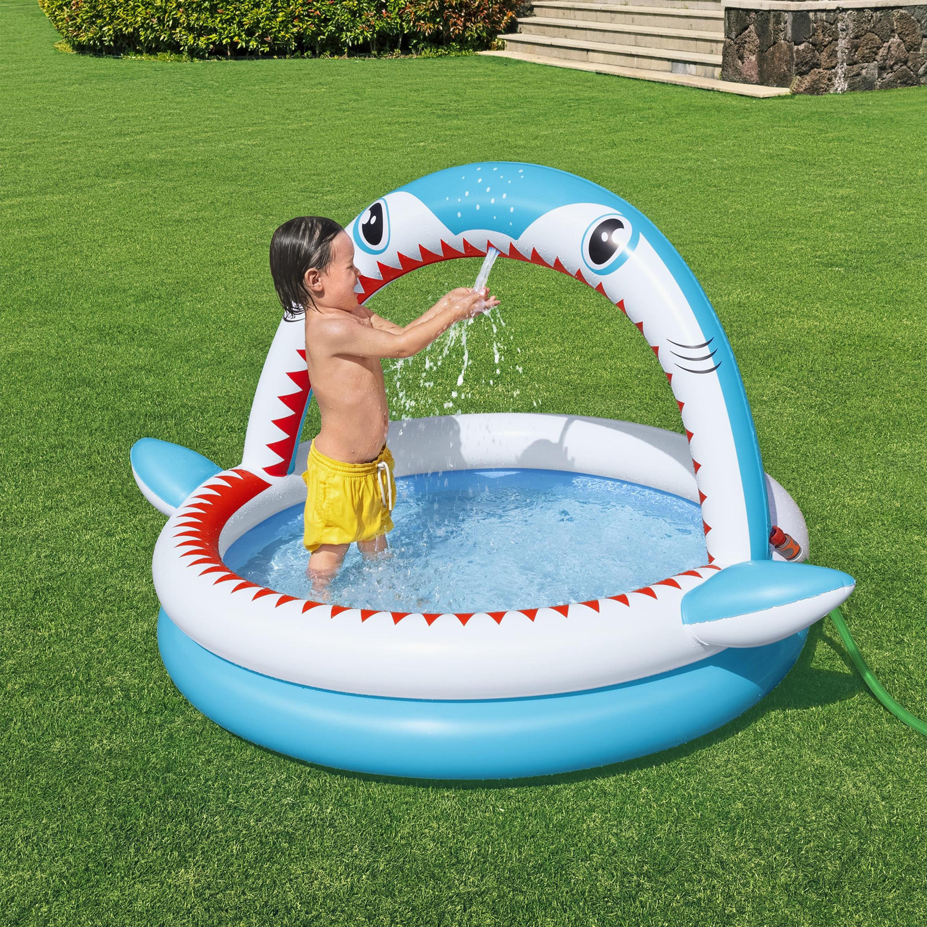 Bestway Sharktastic Sprinkler Inflatable Swimming Pool - 163x127x92-toys-outdoor-poolandbeach-pools-image-7