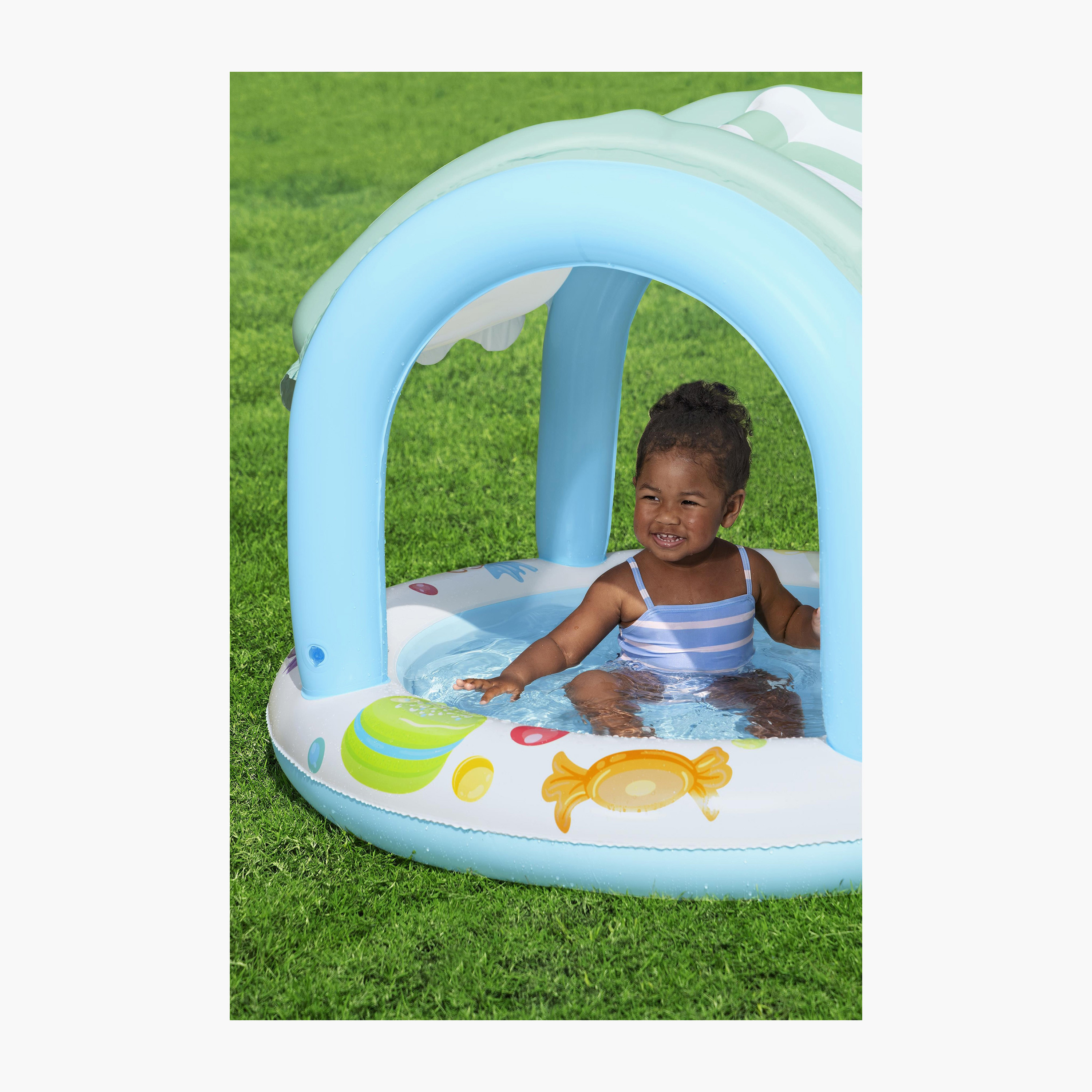 Bestway Sweet Shoppe Shaded Inflatable Swimming Pool- 104x104x84-toys-outdoor-poolandbeach-pools-image-4