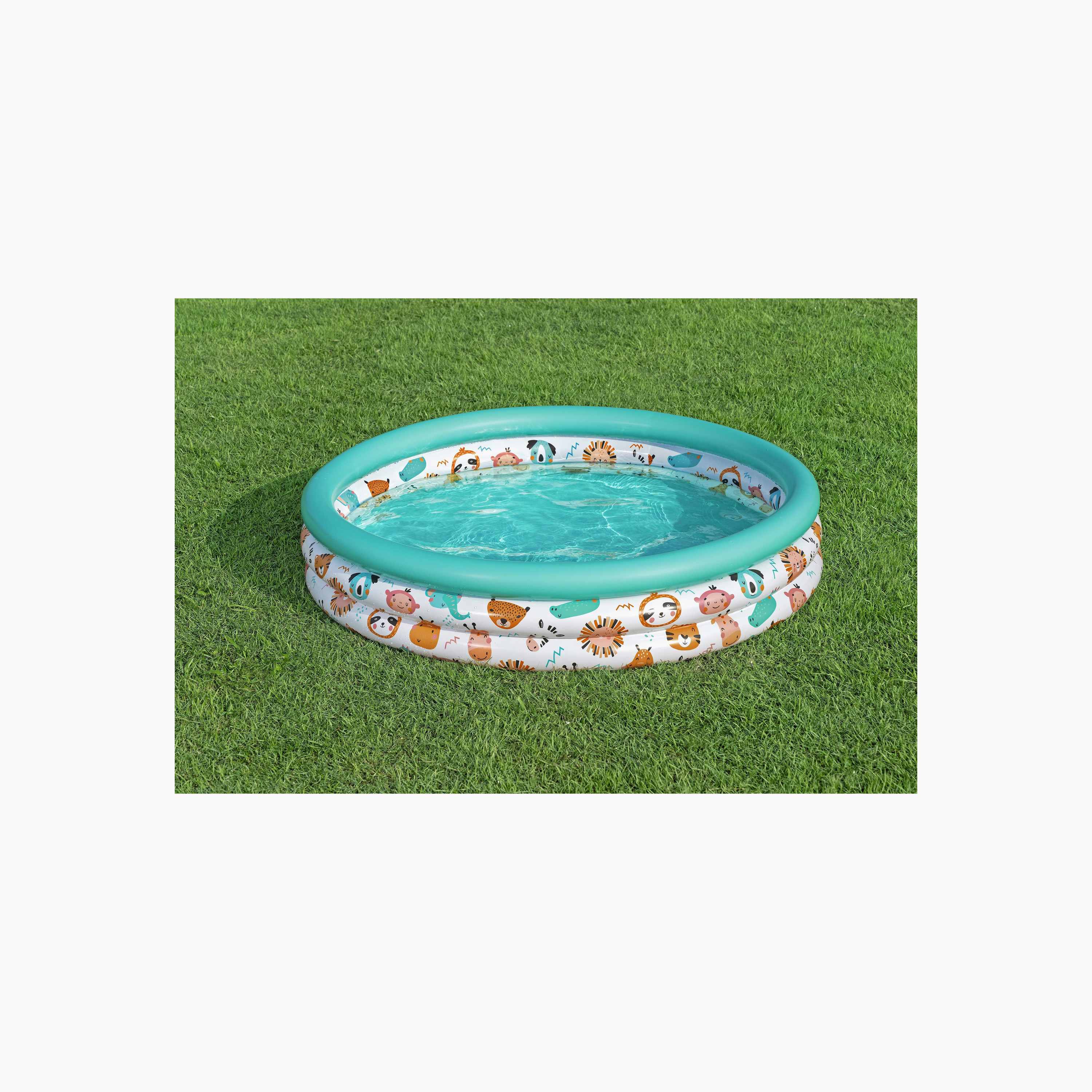 Bestway Safari Pals Inflatable Kiddie Pool - 122x122x25 cm-toys-outdoor-poolandbeach-pools-image-4