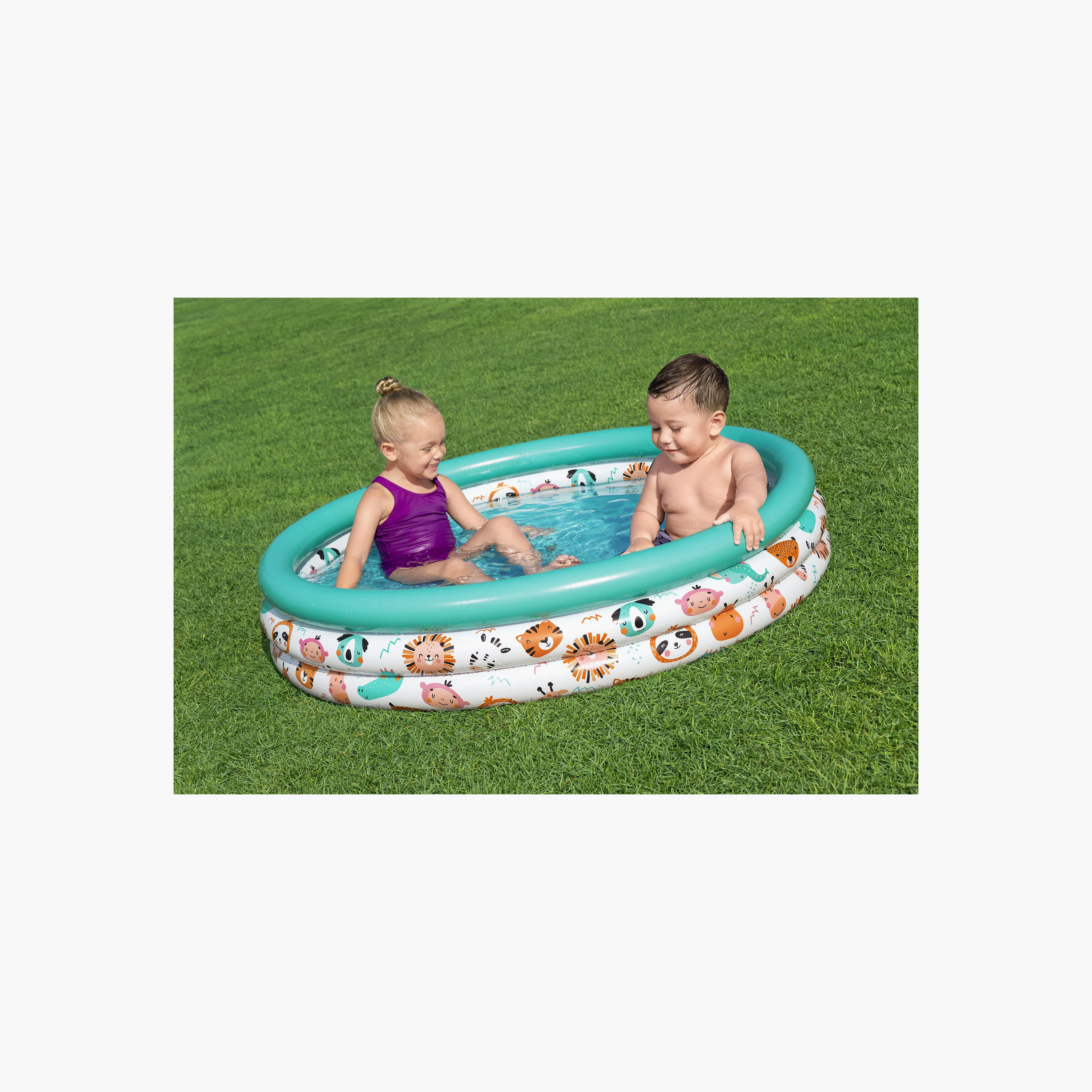 Bestway Safari Pals Inflatable Kiddie Pool - 122x122x25 cm-toys-outdoor-poolandbeach-pools-image-6