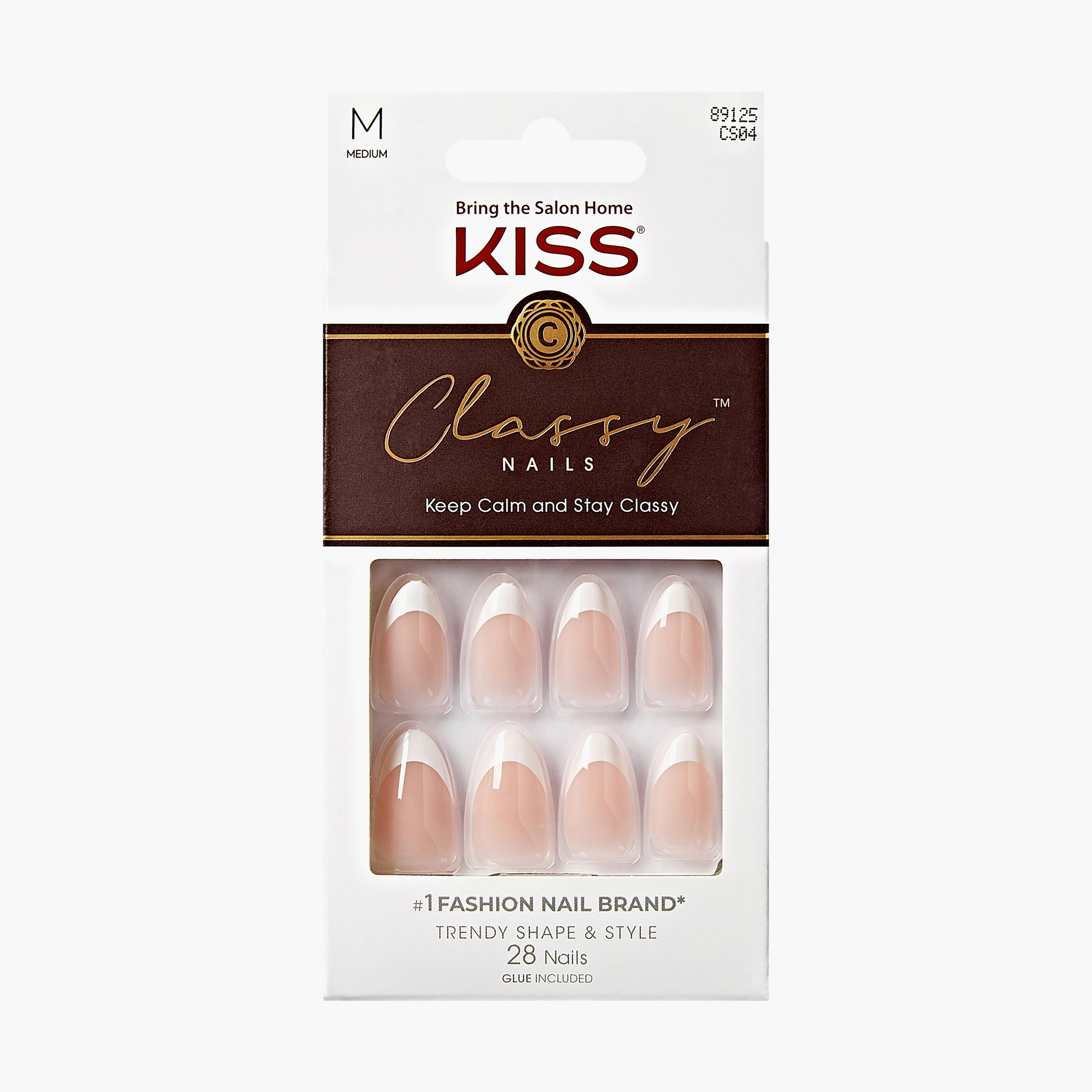 مجموعة أظافر كلاسي تثبت بالضغط 28 قطعة من كيس-beautyandpersonalcare-makeup-nails-artificialnails-image-1