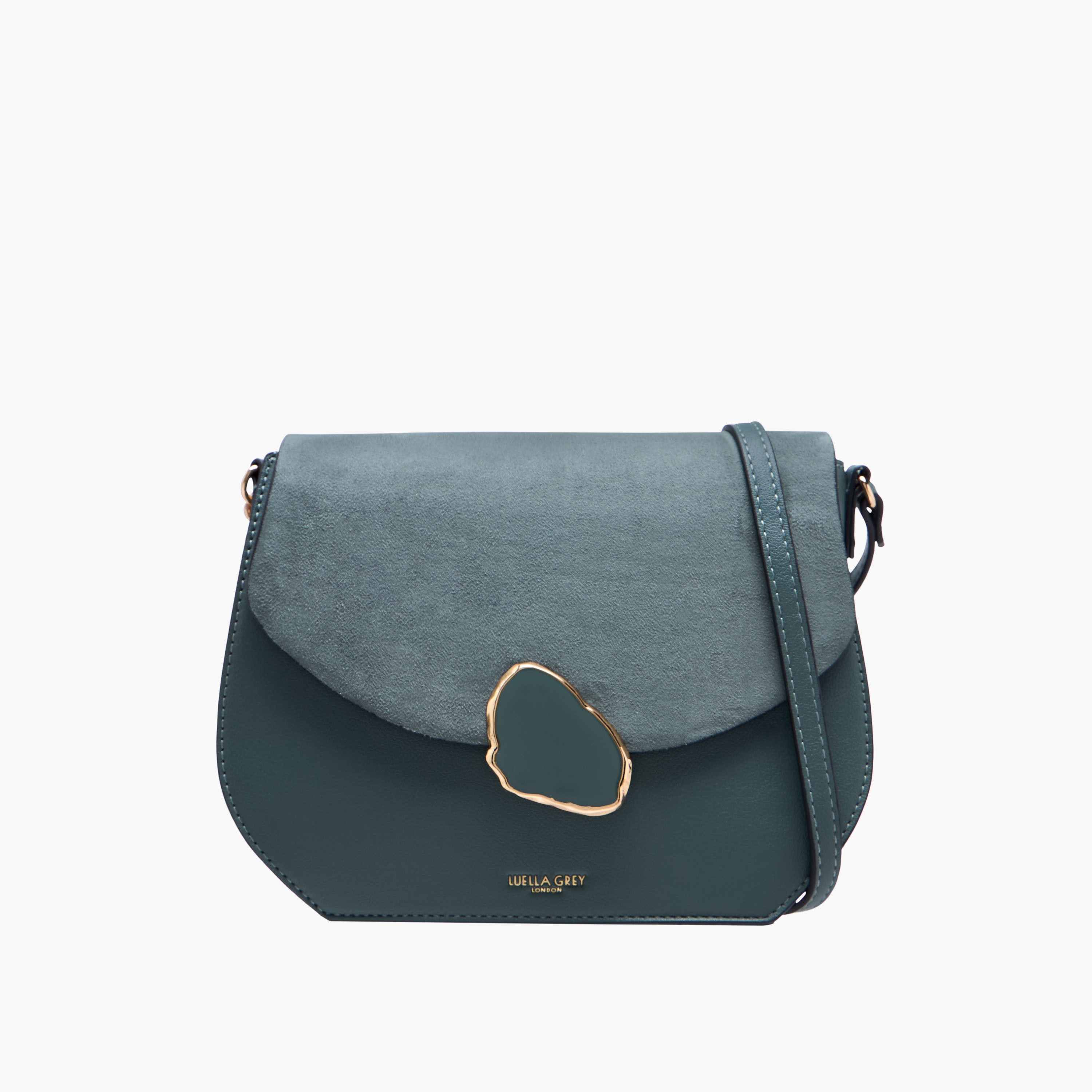 LUELLA GREY Solid Crossbody Bag with Adjustable Strap and Flap Closure-women-bagsandwallets-handbags-image-1
