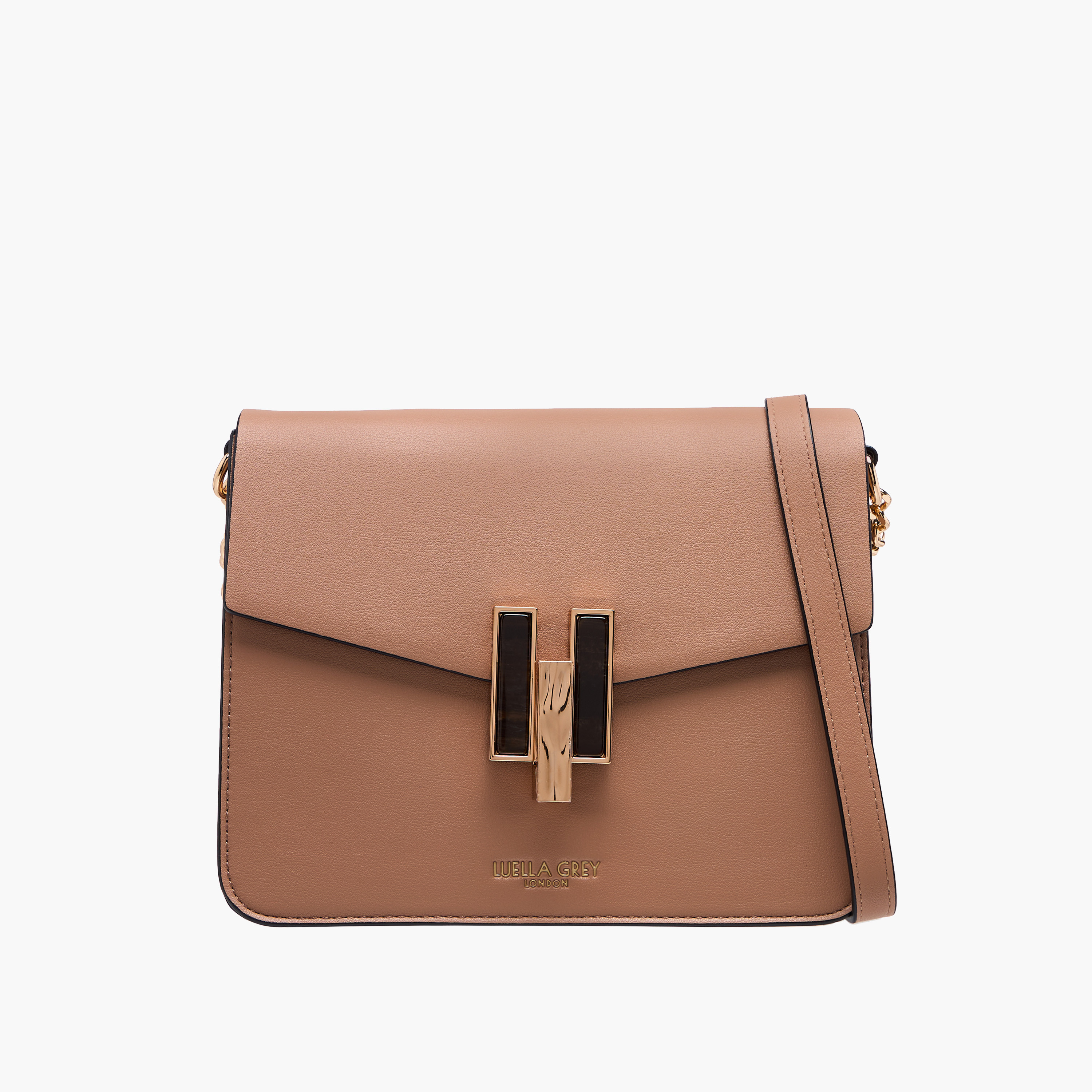 LUELLA GREY Solid Crossbody Bag with Adjustable Strap and Flap Closure-women-bagsandwallets-handbags-image-1