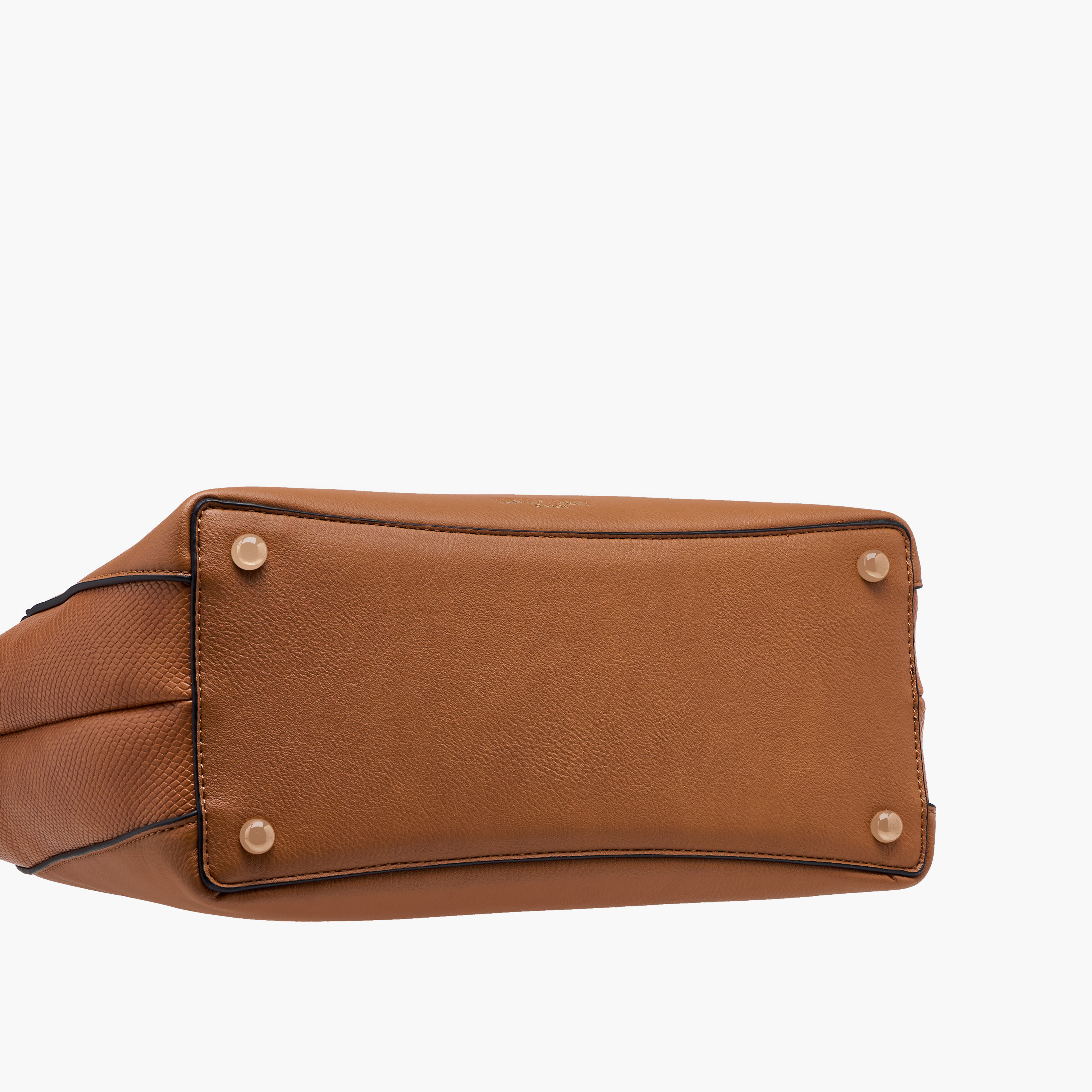 شنطة توت بارزة الملمس بزر إغلاق وحزام قابل للفصل من لويلا جراي-women-bagsandwallets-handbags-image-8