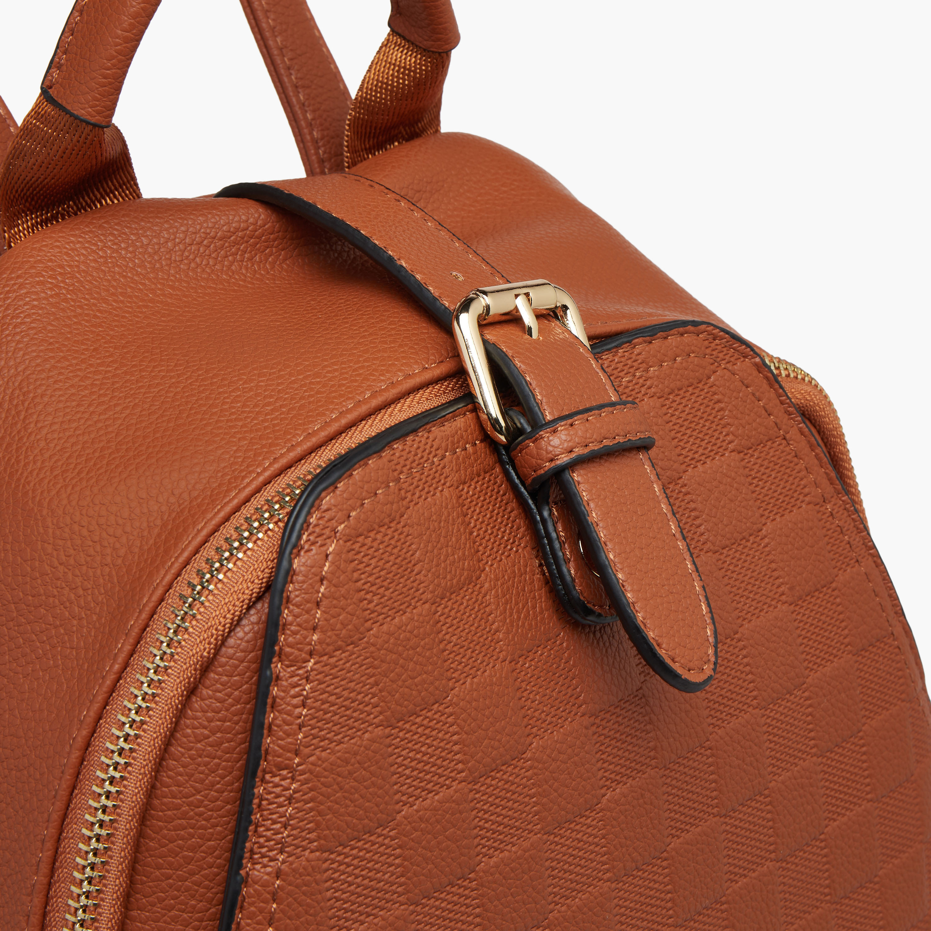 Bessie London Quilted Backpack with Adjustable Shoulder Straps and Buckle Closure-women-bagsandwallets-backpacks-image-6