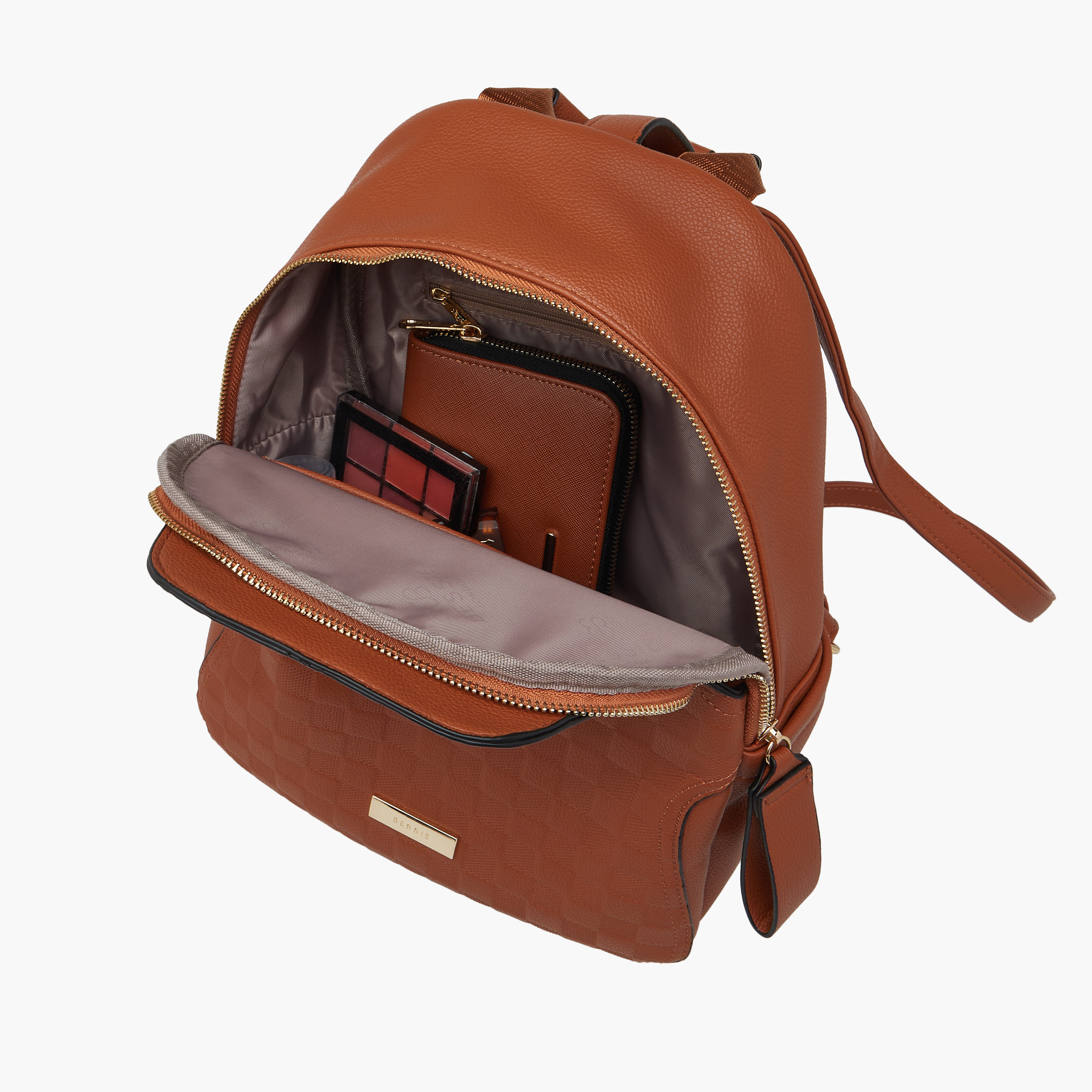 Bessie London Quilted Backpack with Adjustable Shoulder Straps and Buckle Closure-women-bagsandwallets-backpacks-image-8