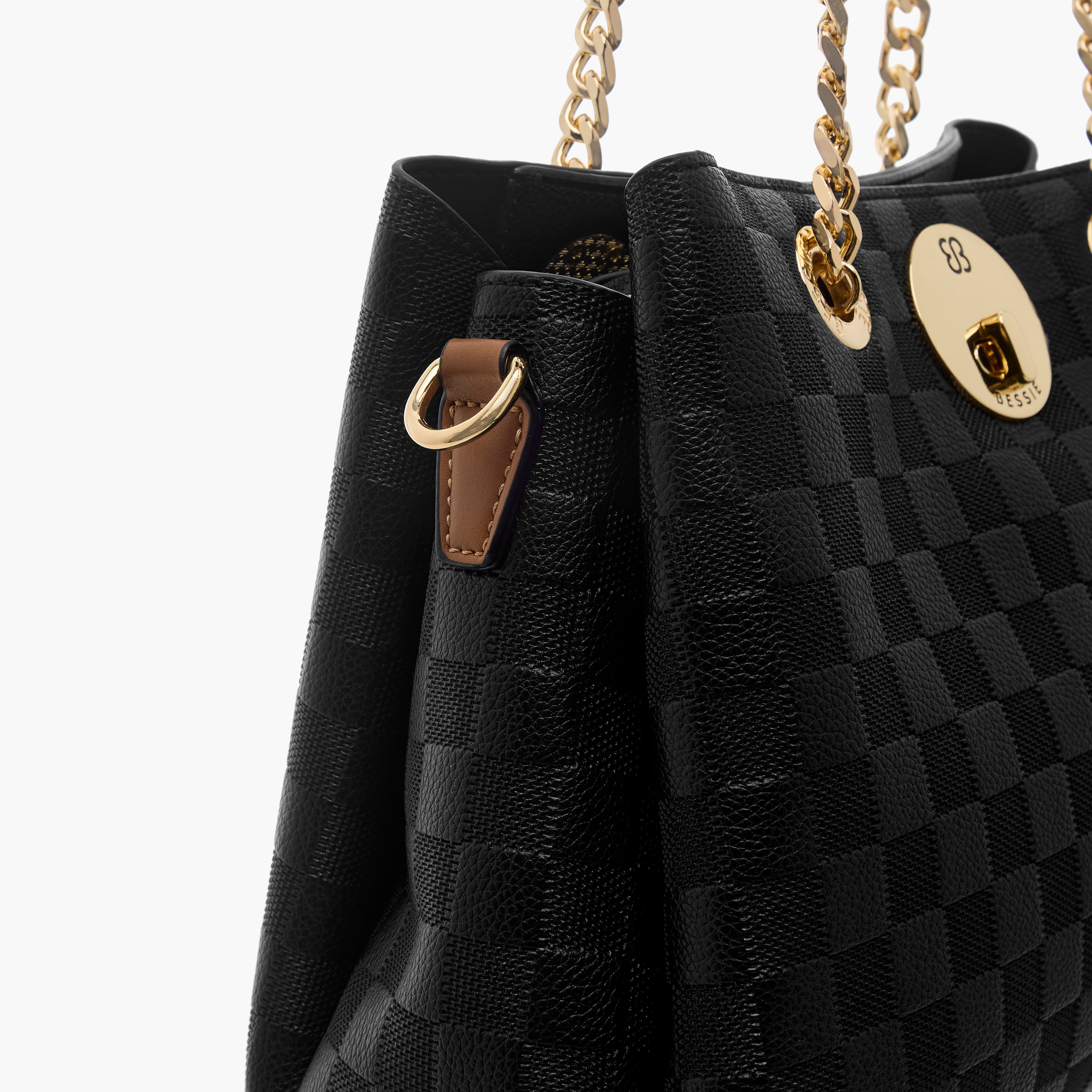 شنطة توتي بارزة الملمس بسحاب إغلاق ومقبض قابل للفصل من بيسي لندن-women-bagsandwallets-handbags-image-6