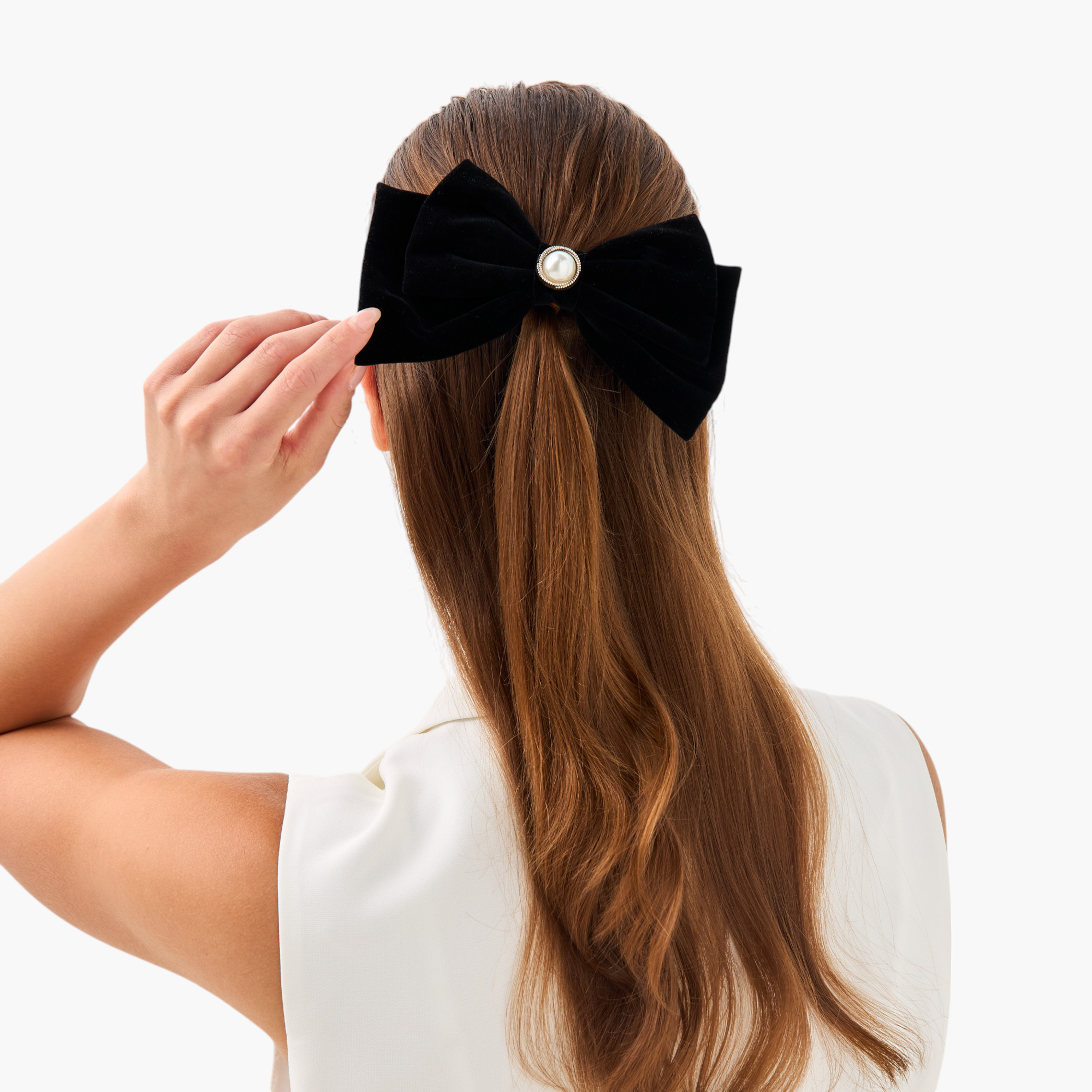 مشبك شعر باريت فيونكة بتزيينات لؤلؤ-women-hairaccessories-clips-image-2
