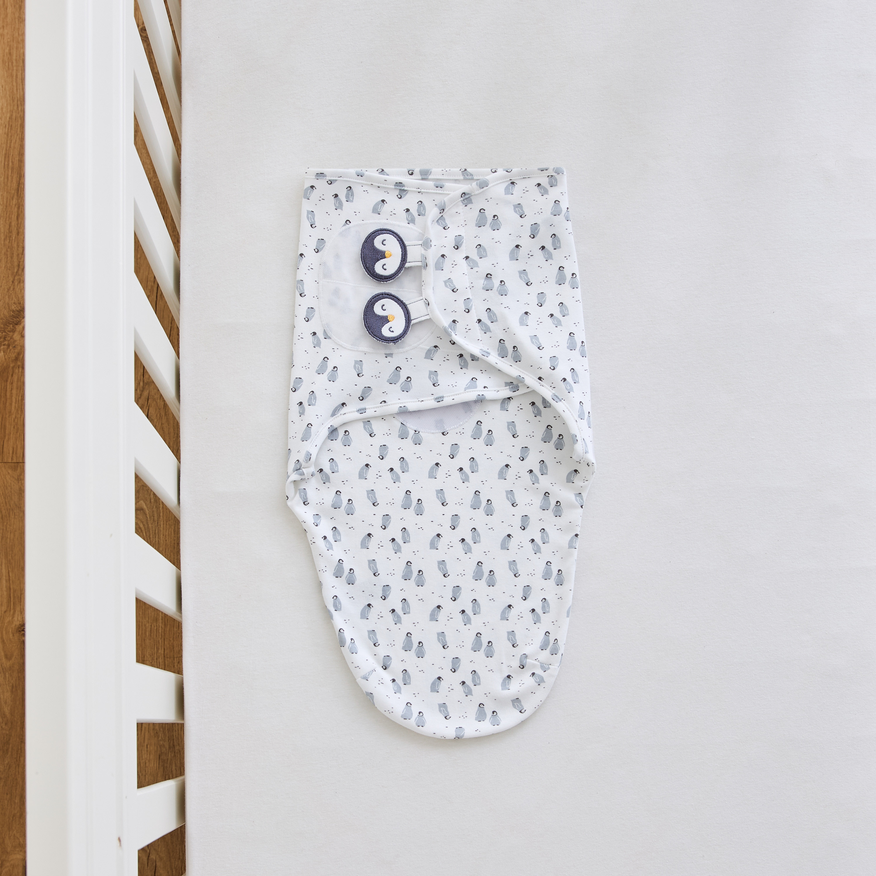 Juniors Penguin Print Swaddle Wrap-baby-nursery-blanketsandswaddles-swaddlesandsleepingbags-image-1