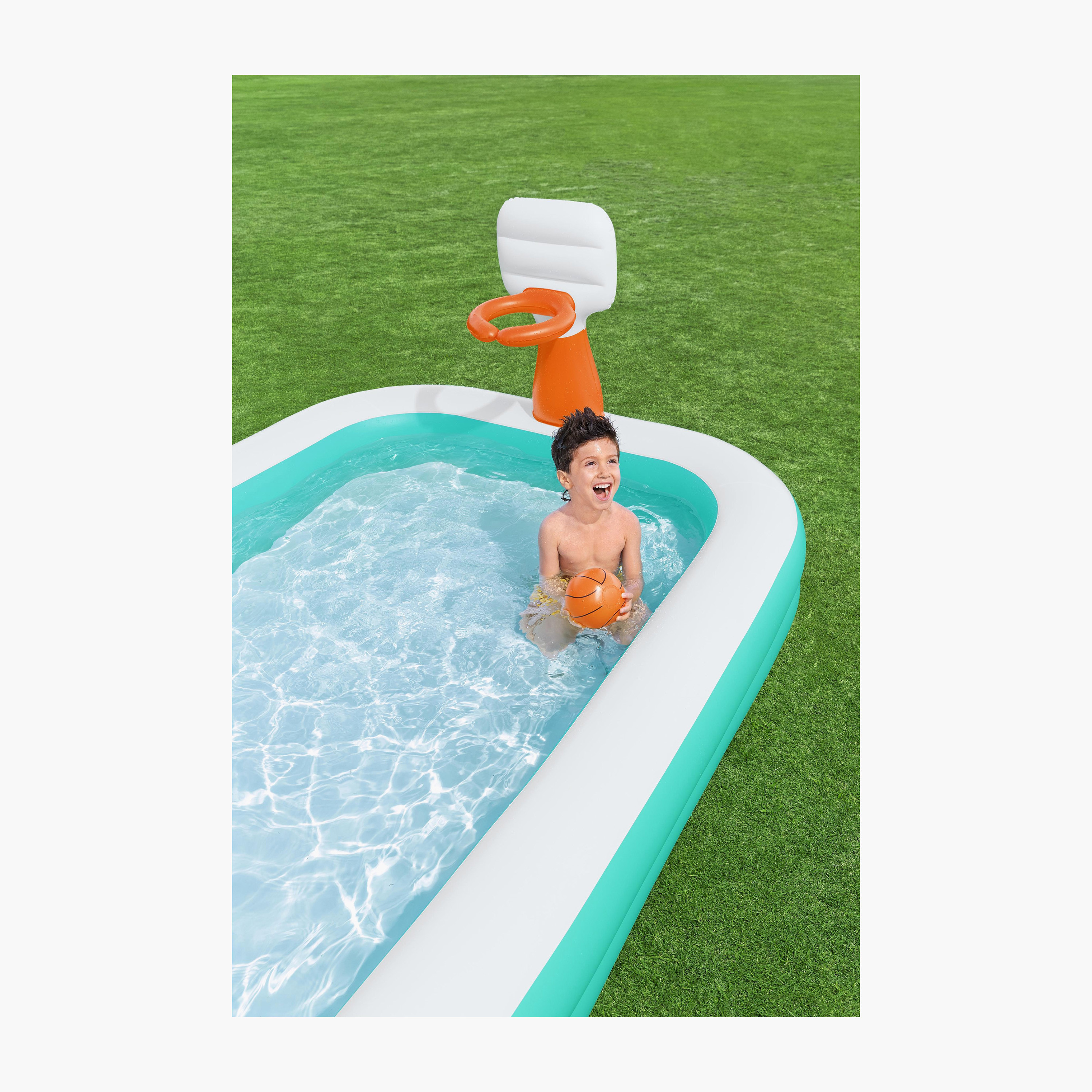 Bestway Dunk n Splash Inflatable Family Pool - 251x168x102 cm-toys-outdoor-poolandbeach-pools-image-4