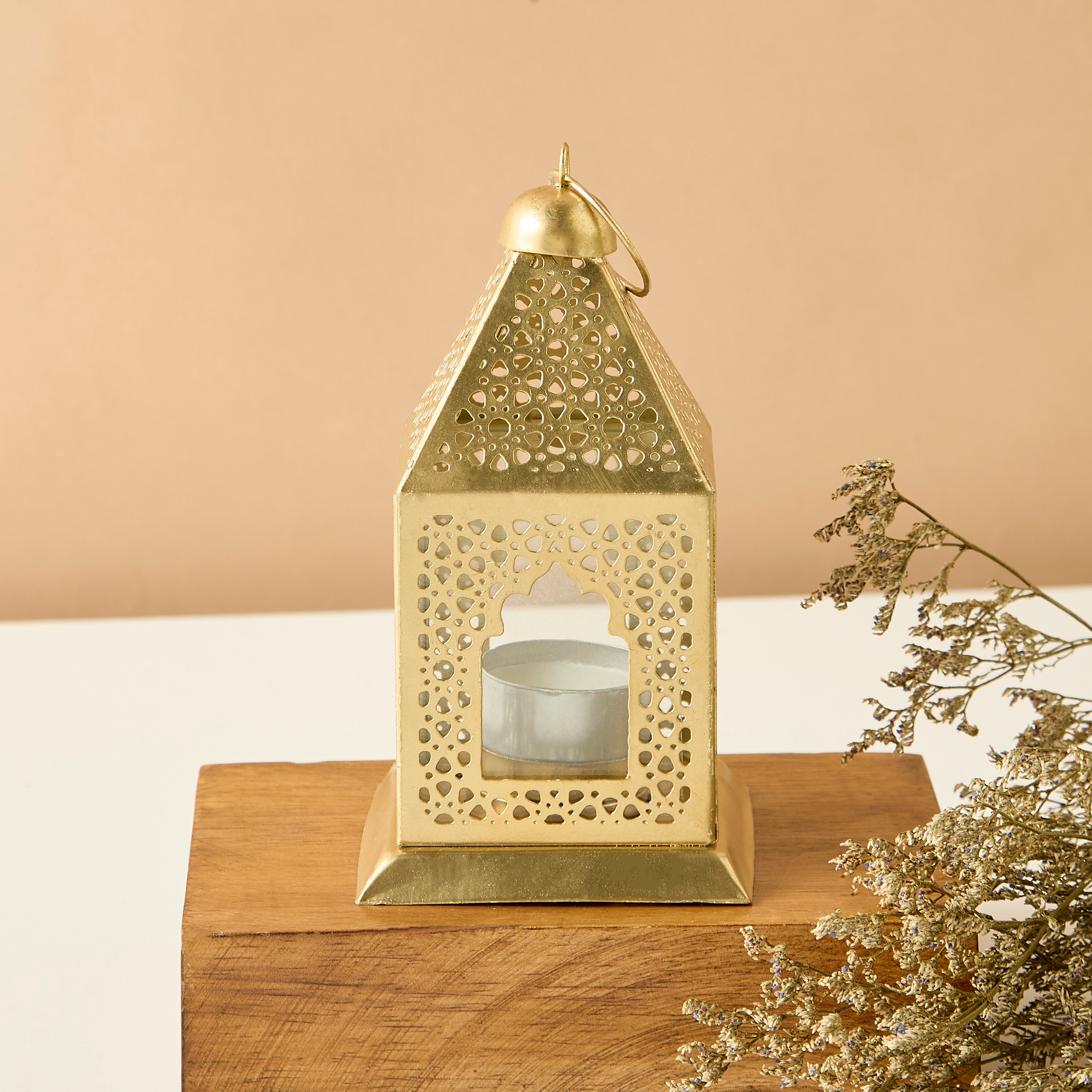 Textured Decorative Iron Lantern-household-decor-candleholdersandlanterns-image-1