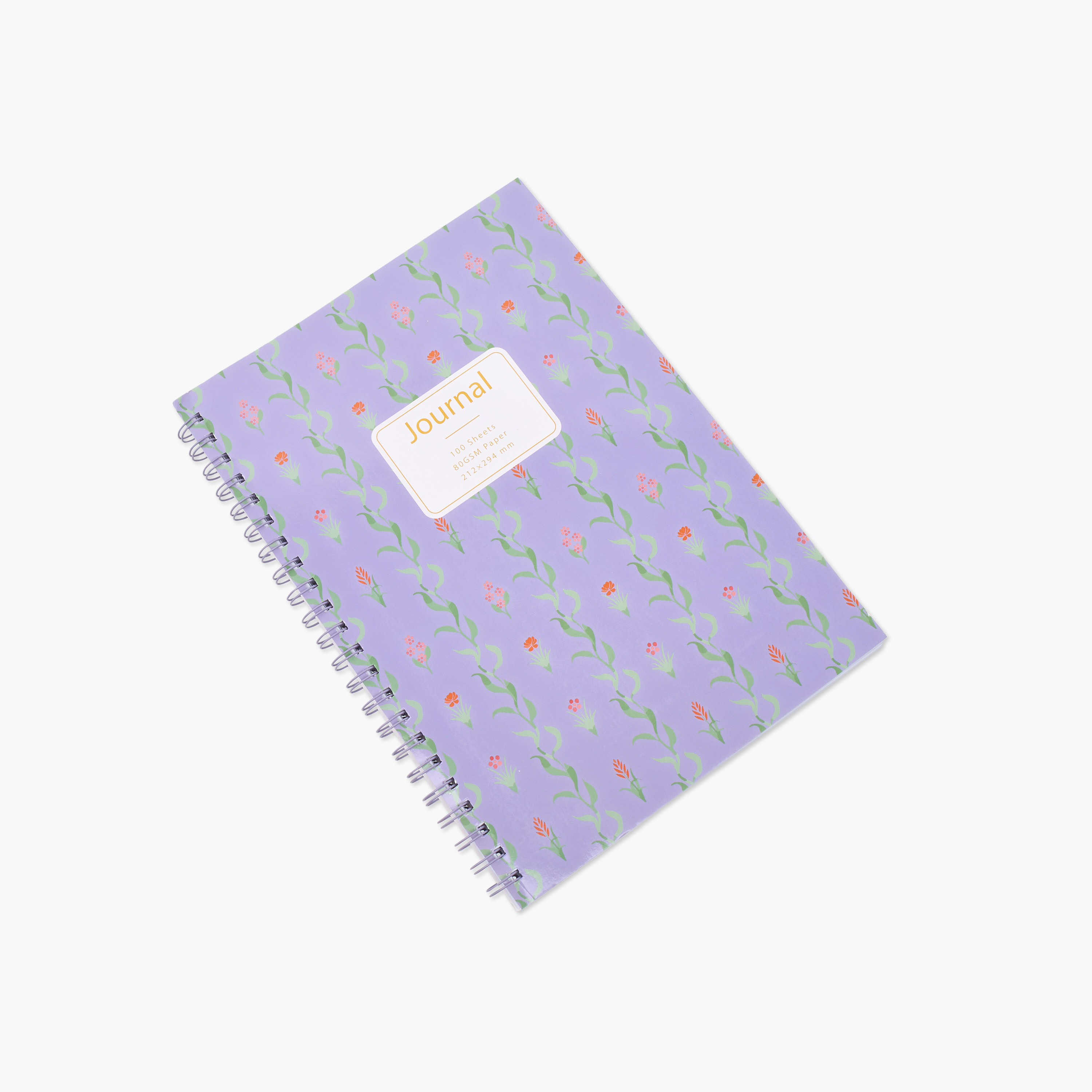 Syloon Floral Print 80-Sheet Ruled Spiral A4 Notebook-school-stationery-notebooks-image-2