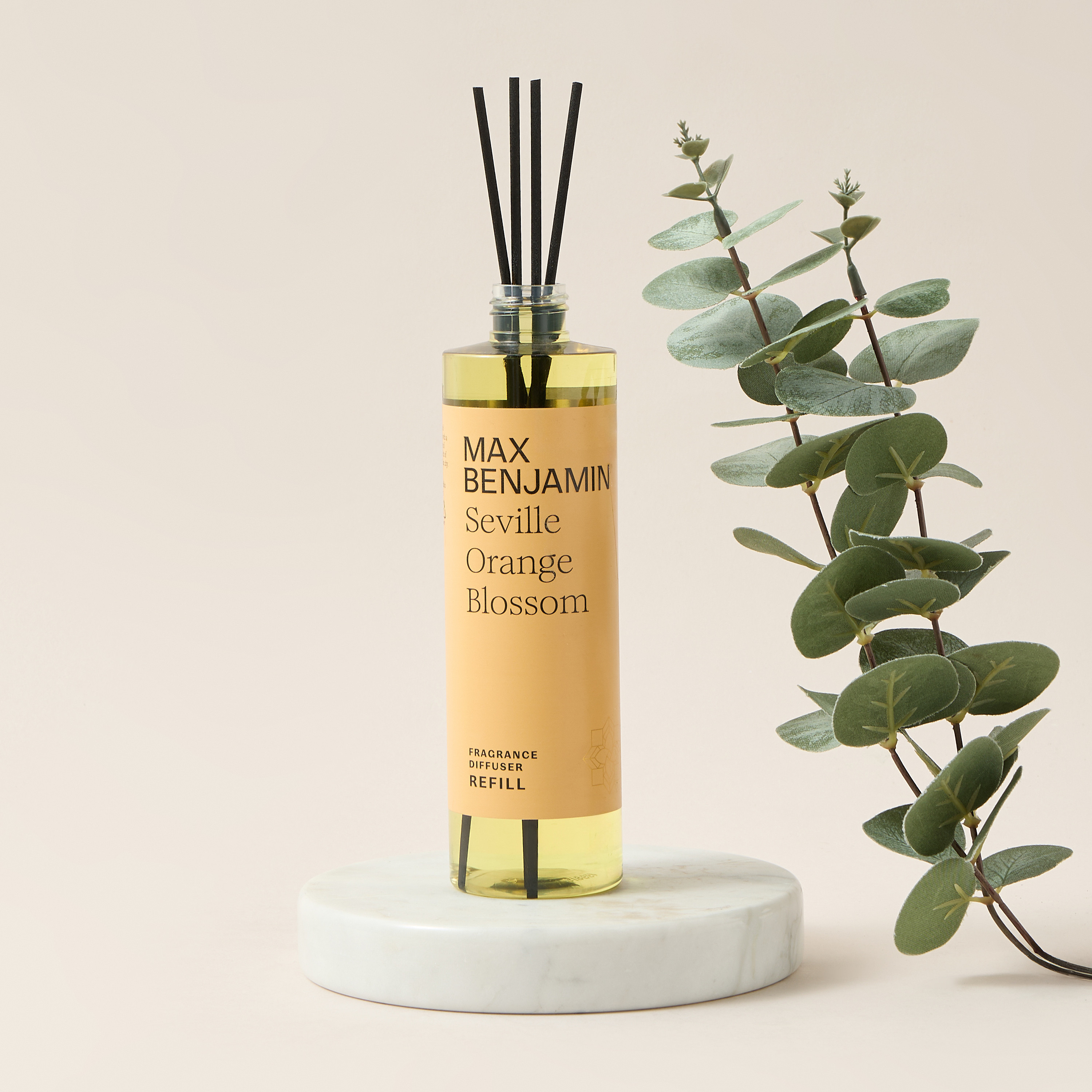 Max Benjamin Seville Orange Blossom Scented Reed Diffuser Refill - 300 ml-household-homefragrance-reeddiffusers-image-1