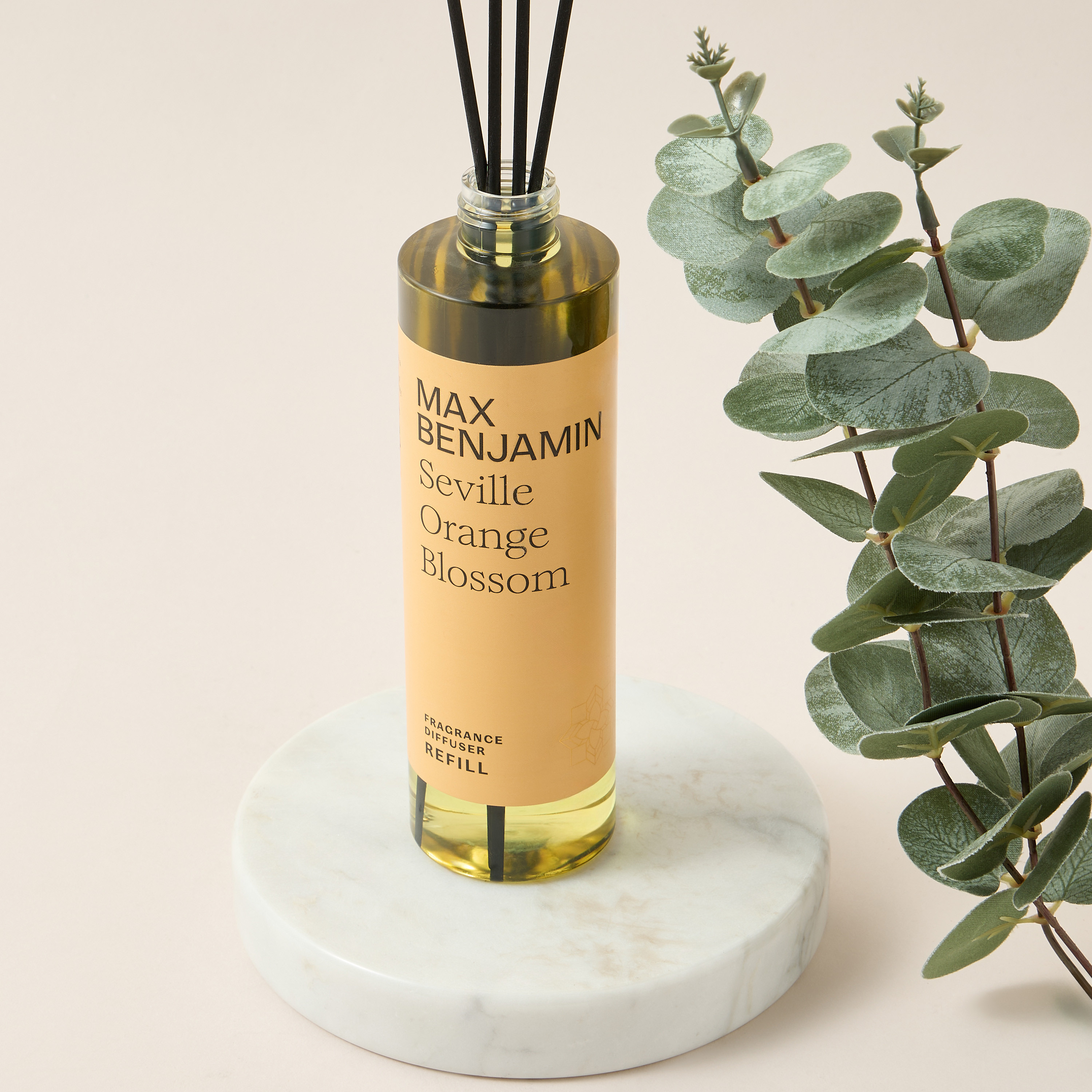 Max Benjamin Seville Orange Blossom Scented Reed Diffuser Refill - 300 ml-household-homefragrance-reeddiffusers-image-2