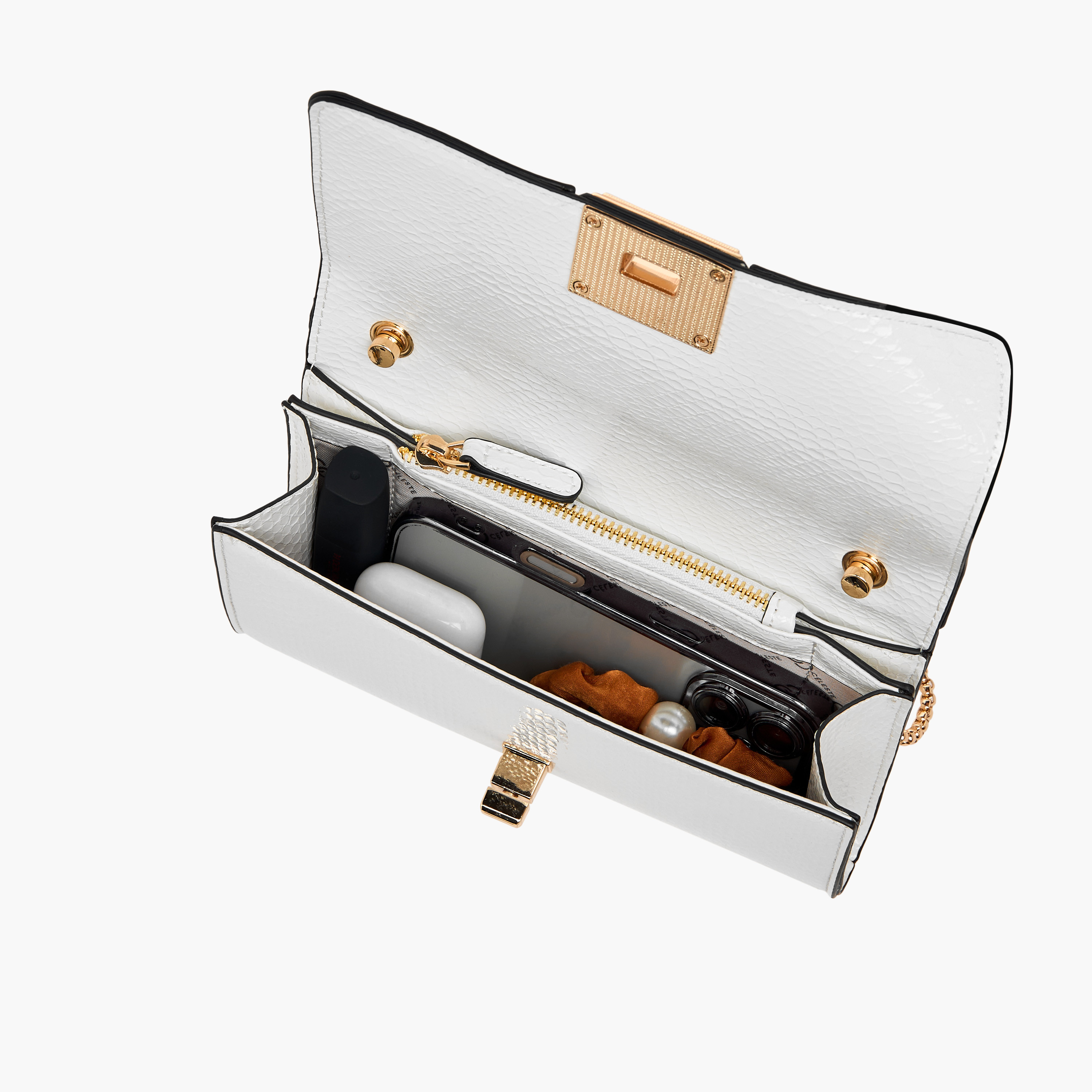 Celeste Textured Clutch with Chain Strap-women-bagsandwallets-wallets-image-8