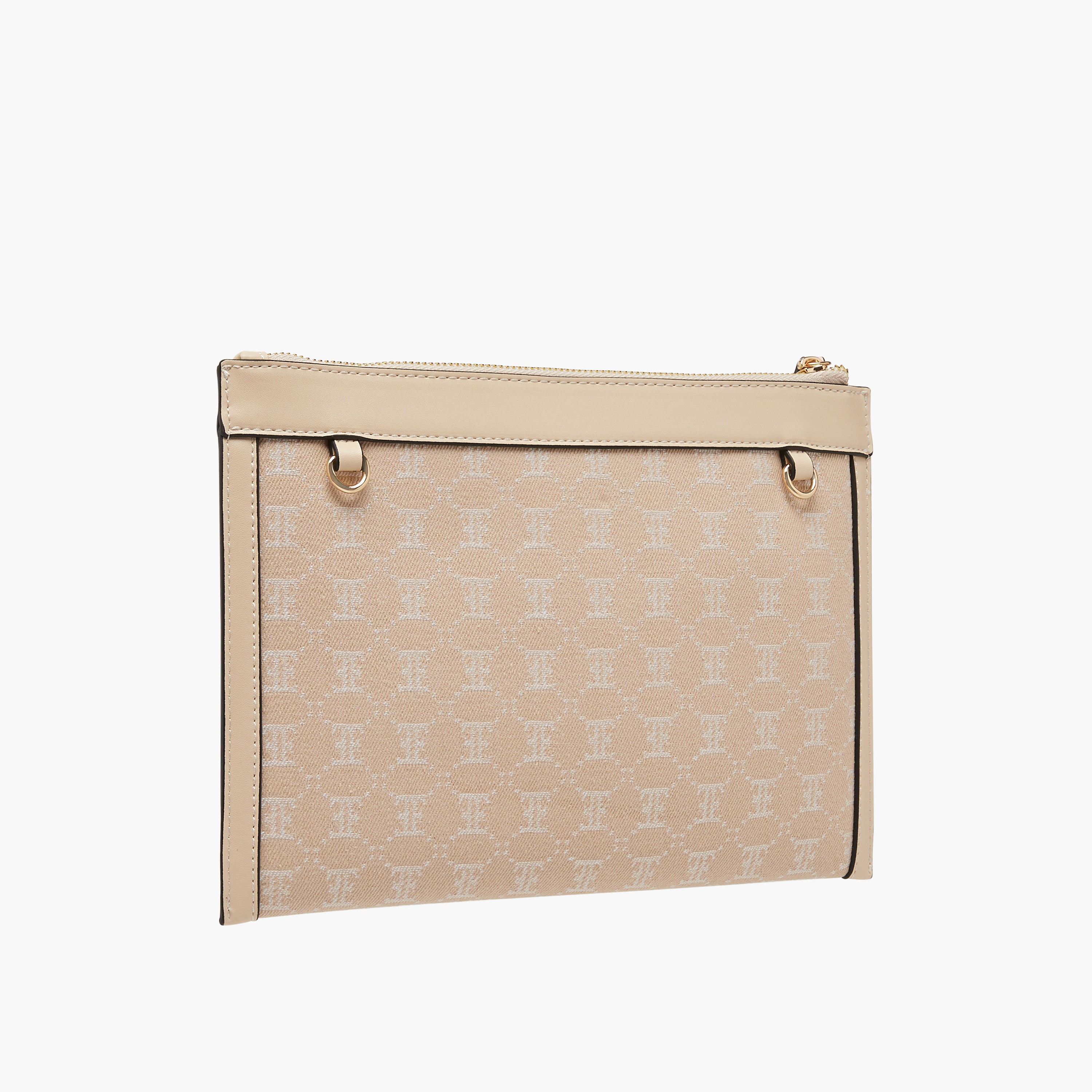 Elle Monogram Textured Crossbody Bag with Adjustable Strap-women-bagsandwallets-handbags-image-3