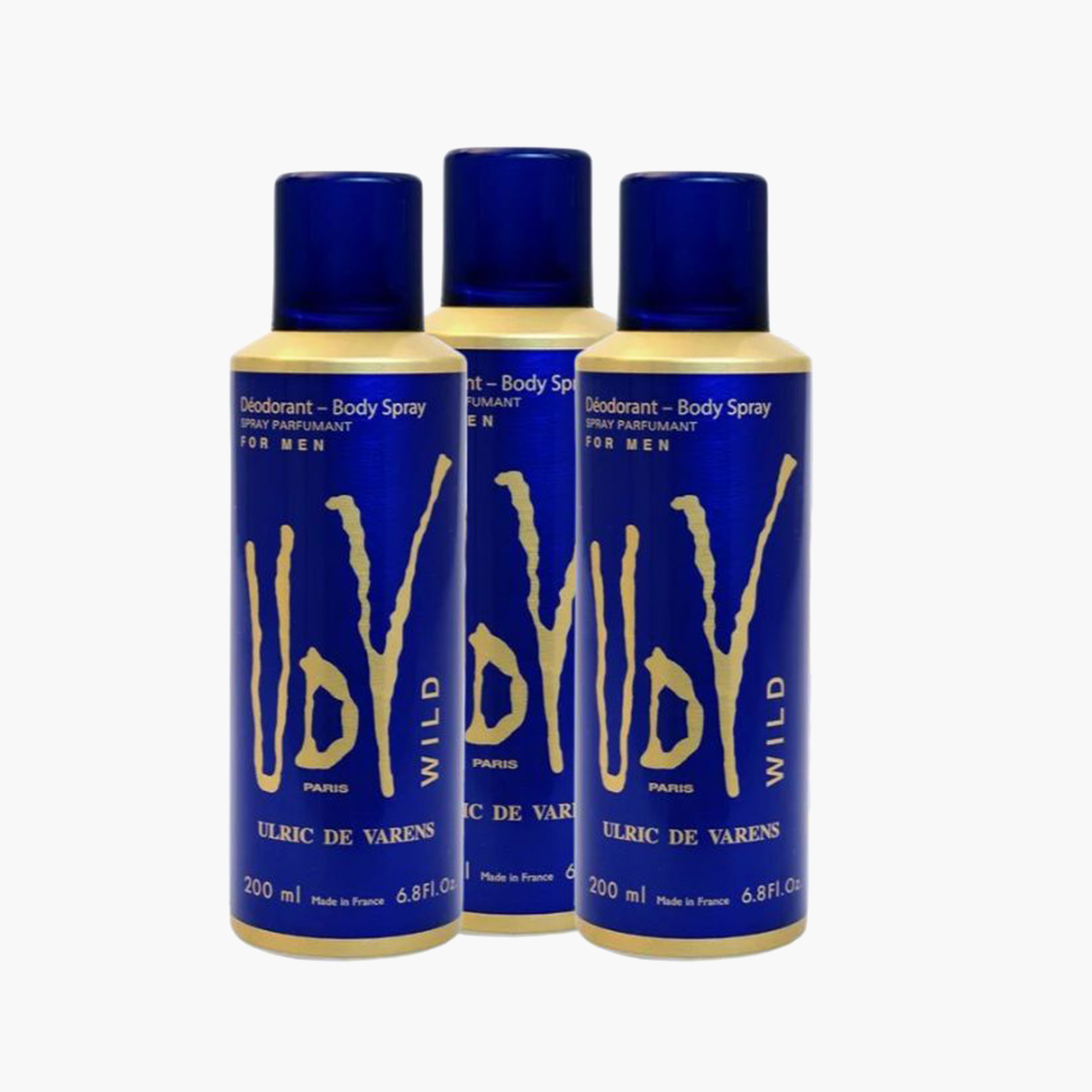 Ulric De Varens 3-Piece Deodorant Body Spray Set - 200 ml-beautyandpersonalcare-fragrance-men-image-1