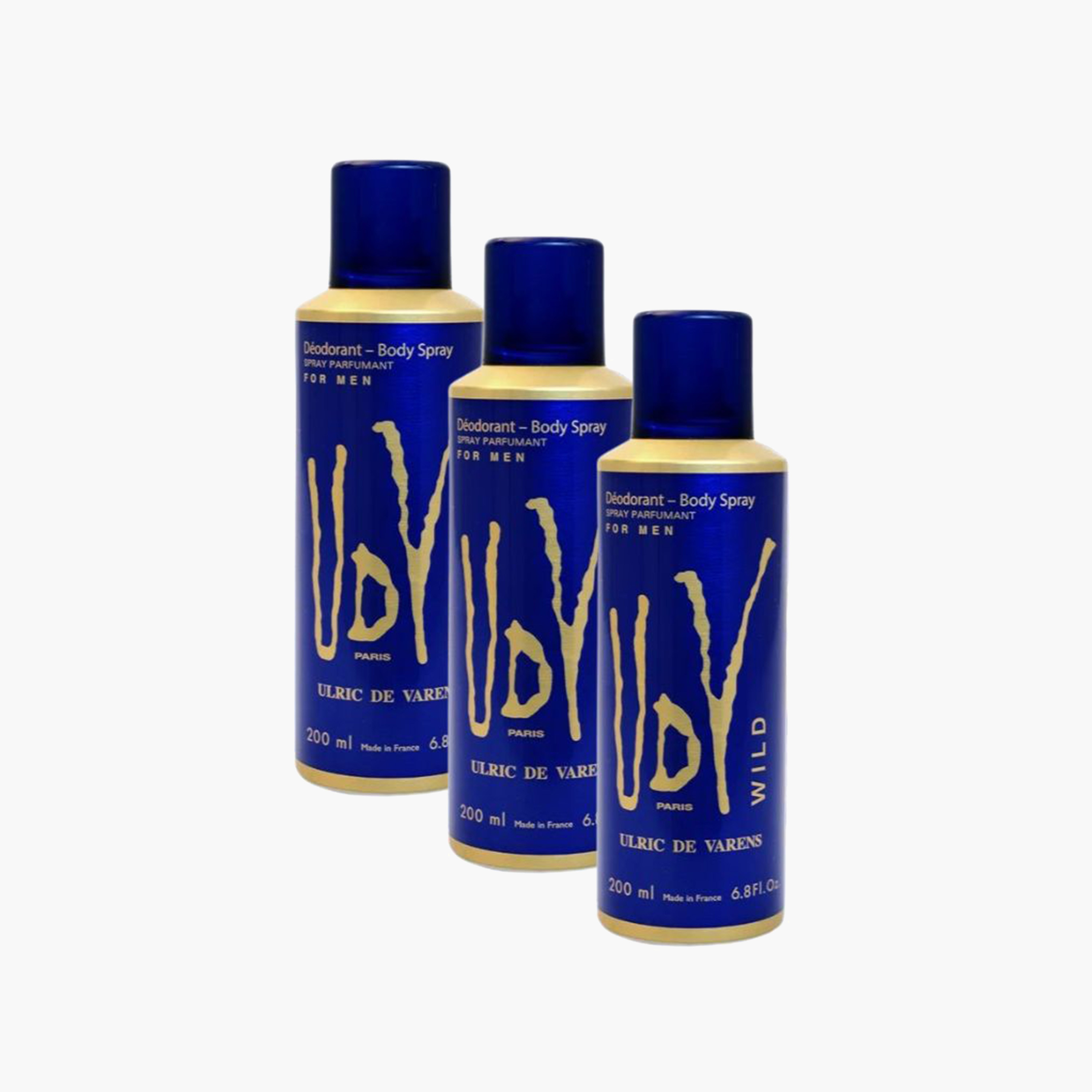 Ulric De Varens 3-Piece Deodorant Body Spray Set - 200 ml-beautyandpersonalcare-fragrance-men-image-2