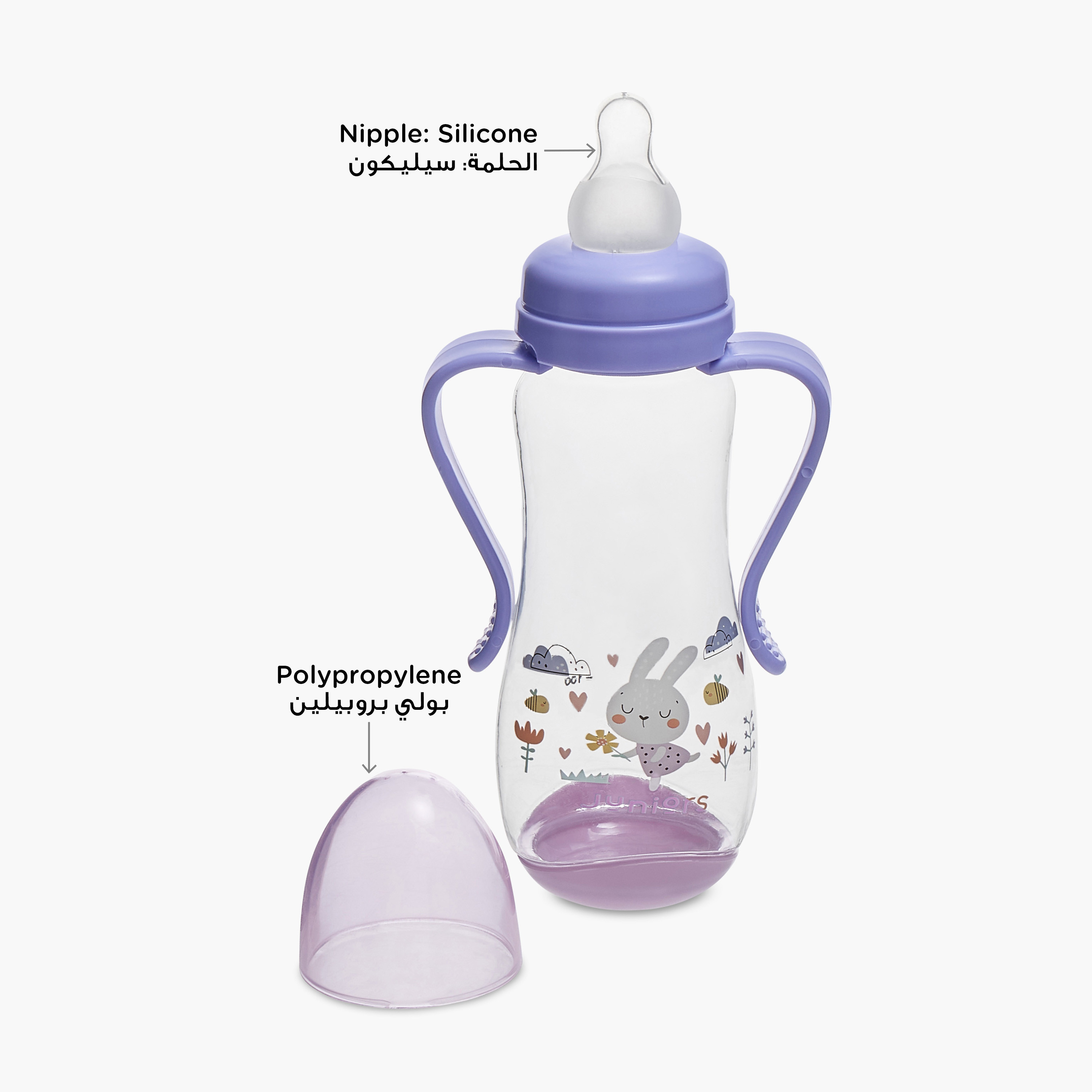 Juniors Printed Feeding Bottle with Handle - 250 ml-baby-feeding-feedingbottles-bottlesandteats-image-3