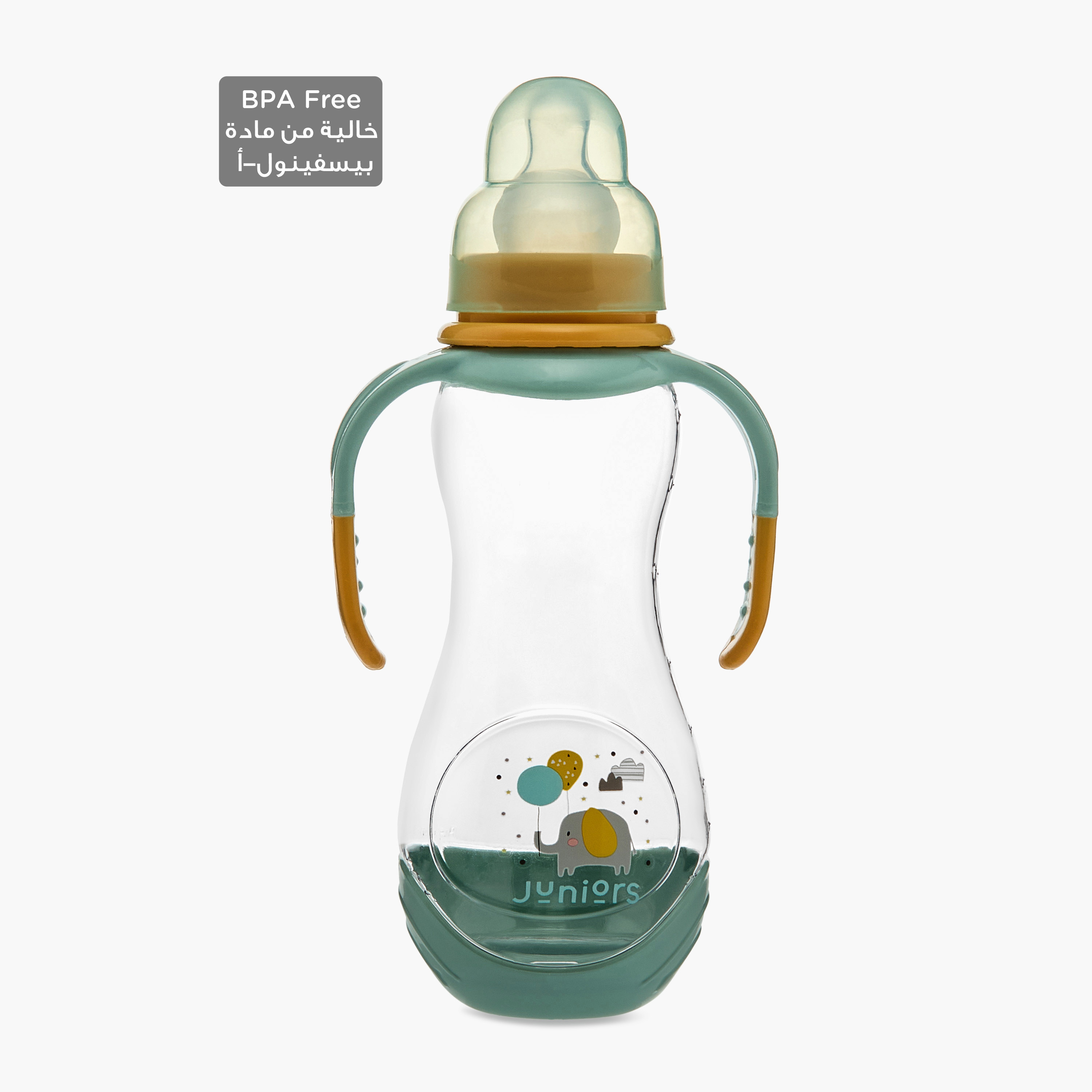 Juniors Printed Feeding Bottle with Handle - 250 ml-baby-feeding-feedingbottles-bottlesandteats-image-1