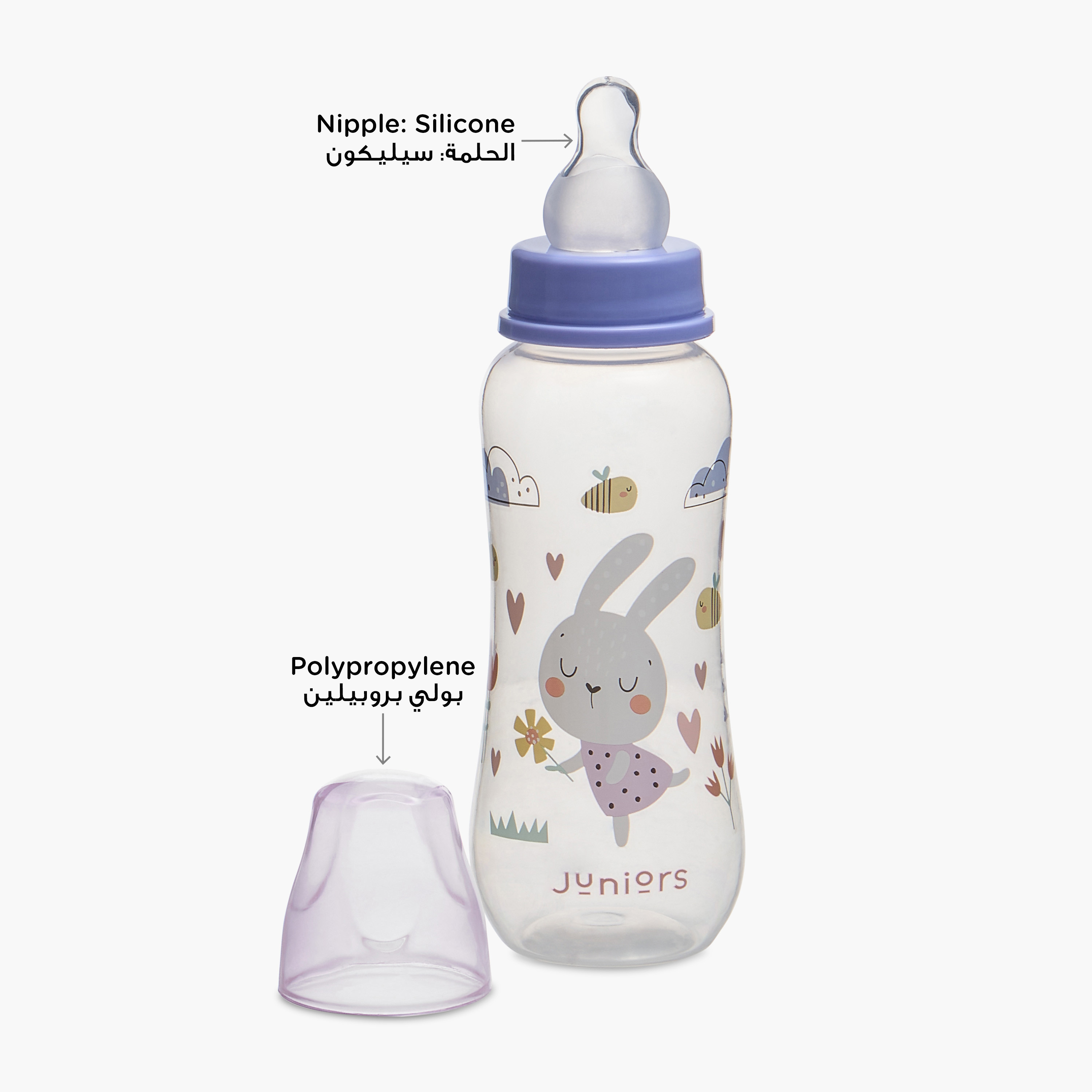 طقم رضاعة 6 قطع مع حامل من جونيورز-baby-feeding-feedingbottles-bottlesandteats-image-6