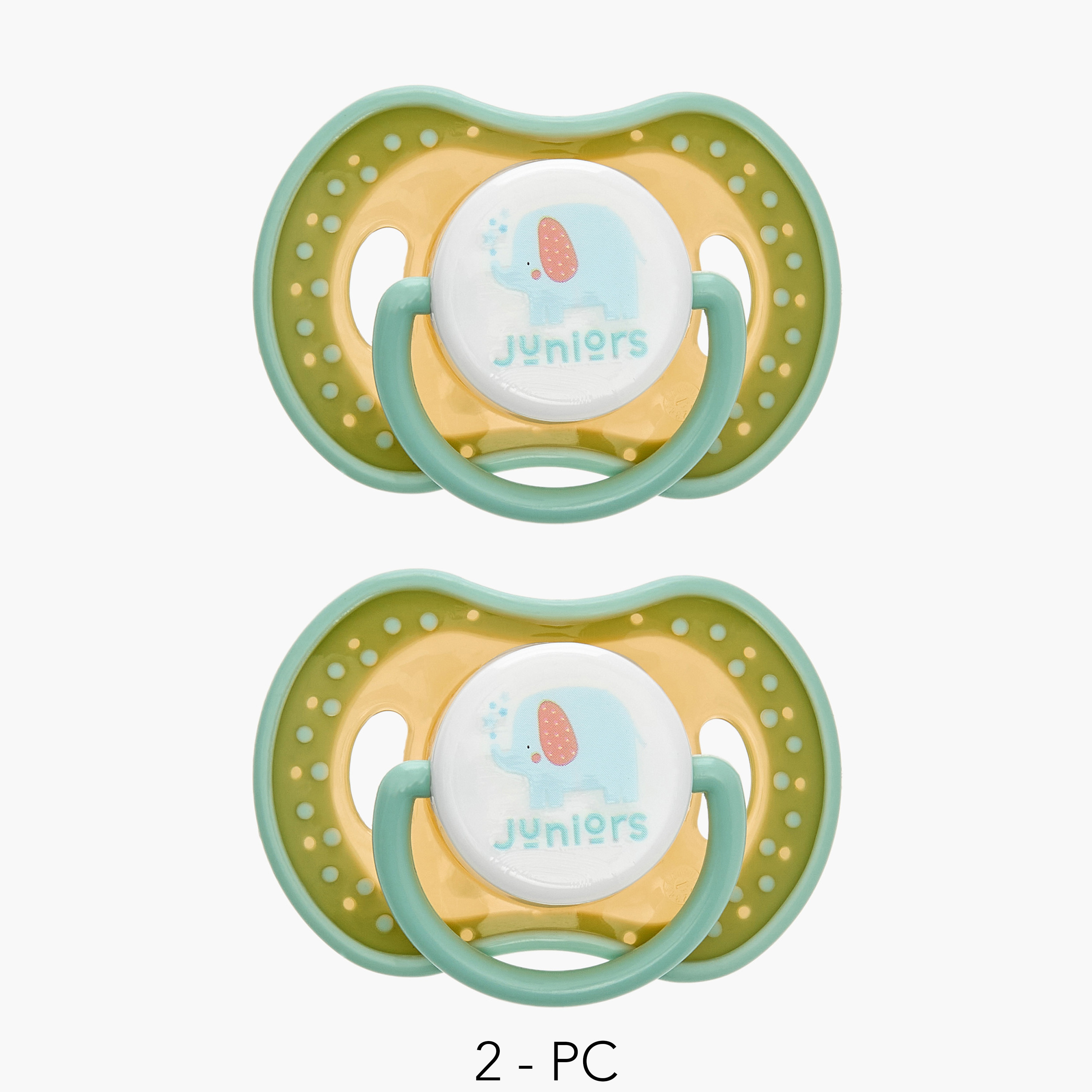 Juniors 2-Piece Silicon Pacifier Set - 6-18 months-baby-feeding-pacifiers-image-1