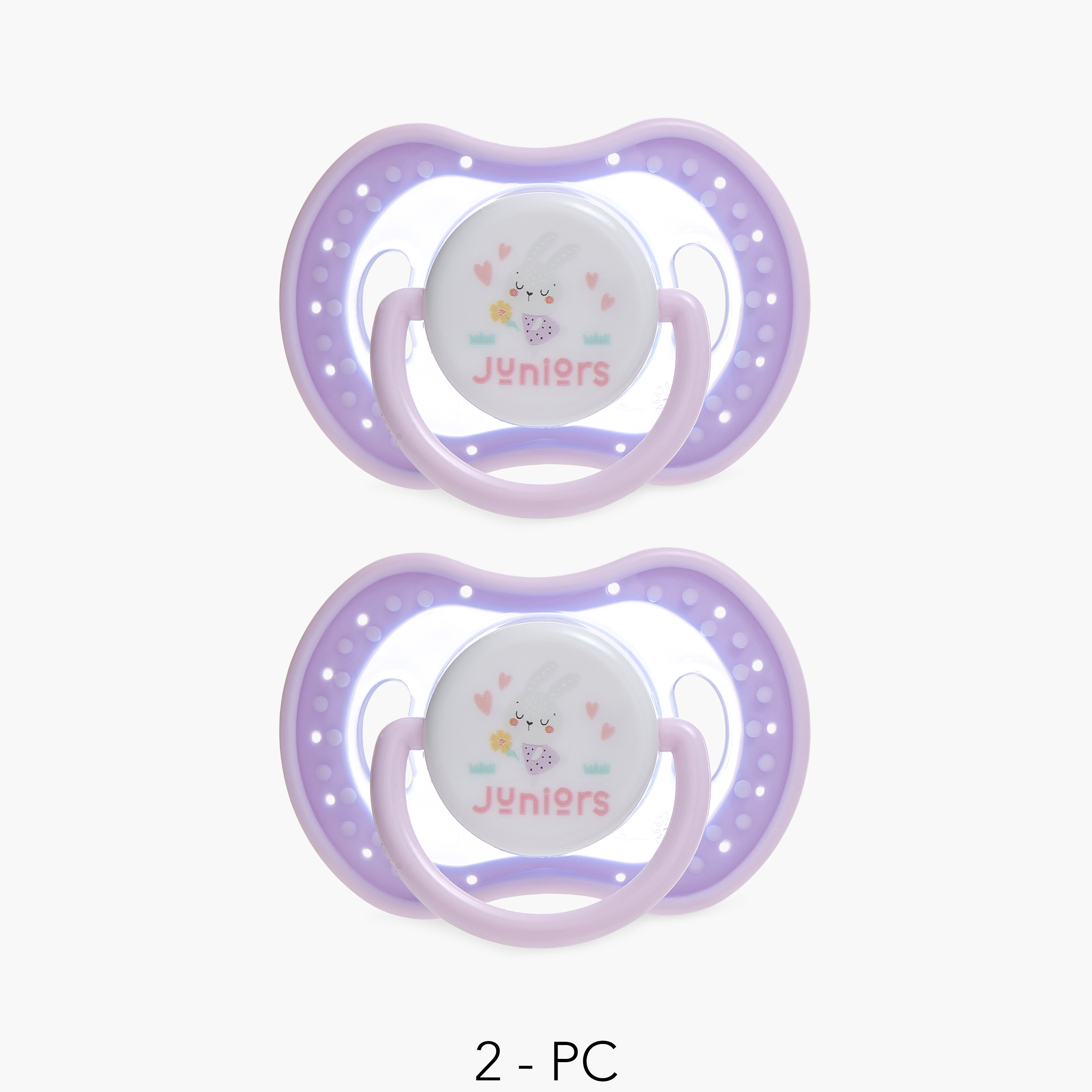 Juniors 2-Piece Silicon Pacifier Set - 6-18 months-baby-feeding-pacifiers-image-1
