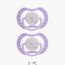 Junior Dino World Printed 2-Piece Soother Set - 6 months-baby-feeding-pacifiers-image-1