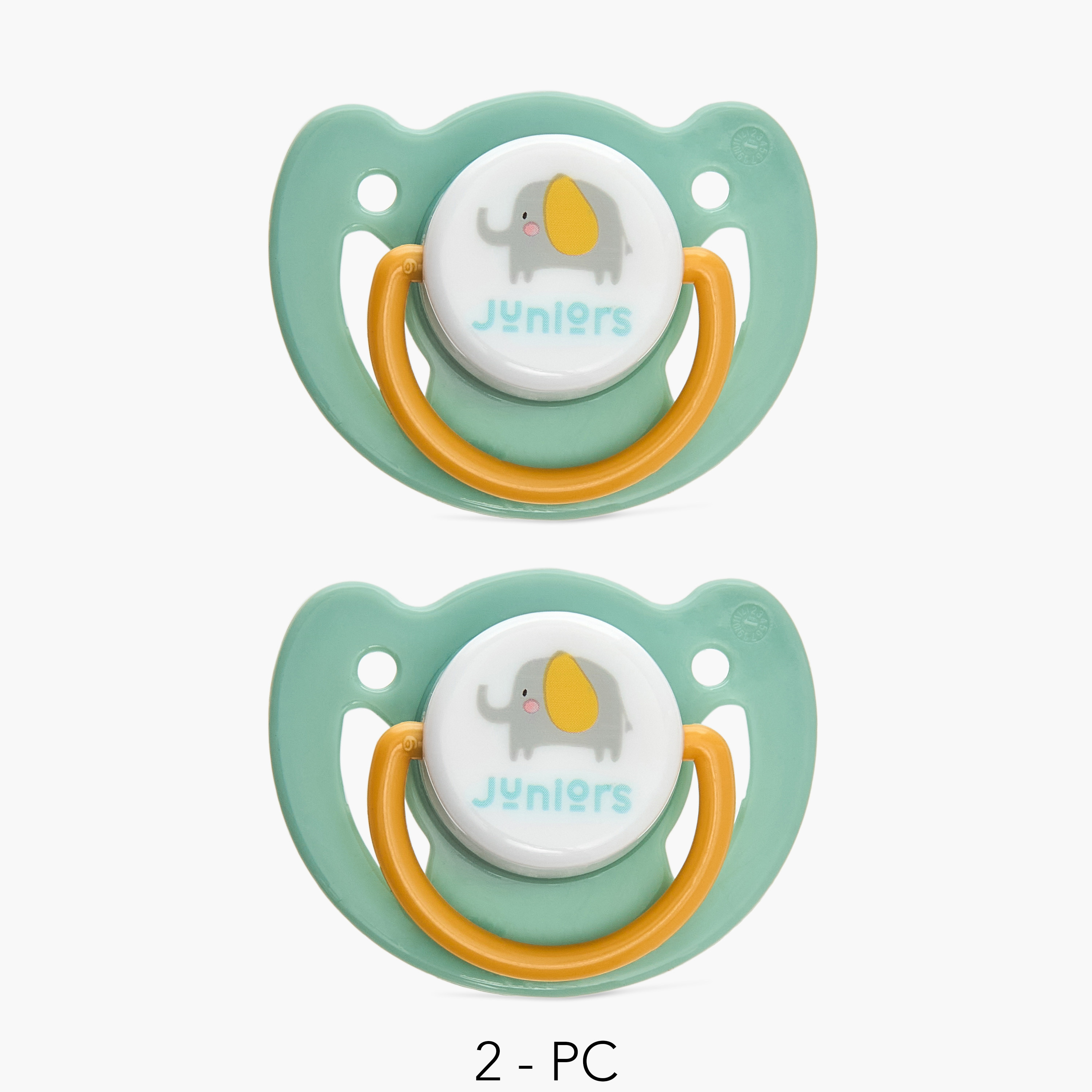 Juniors 2-Piece Silicon Pacifier Set - 0-6 months-baby-feeding-pacifiers-image-1