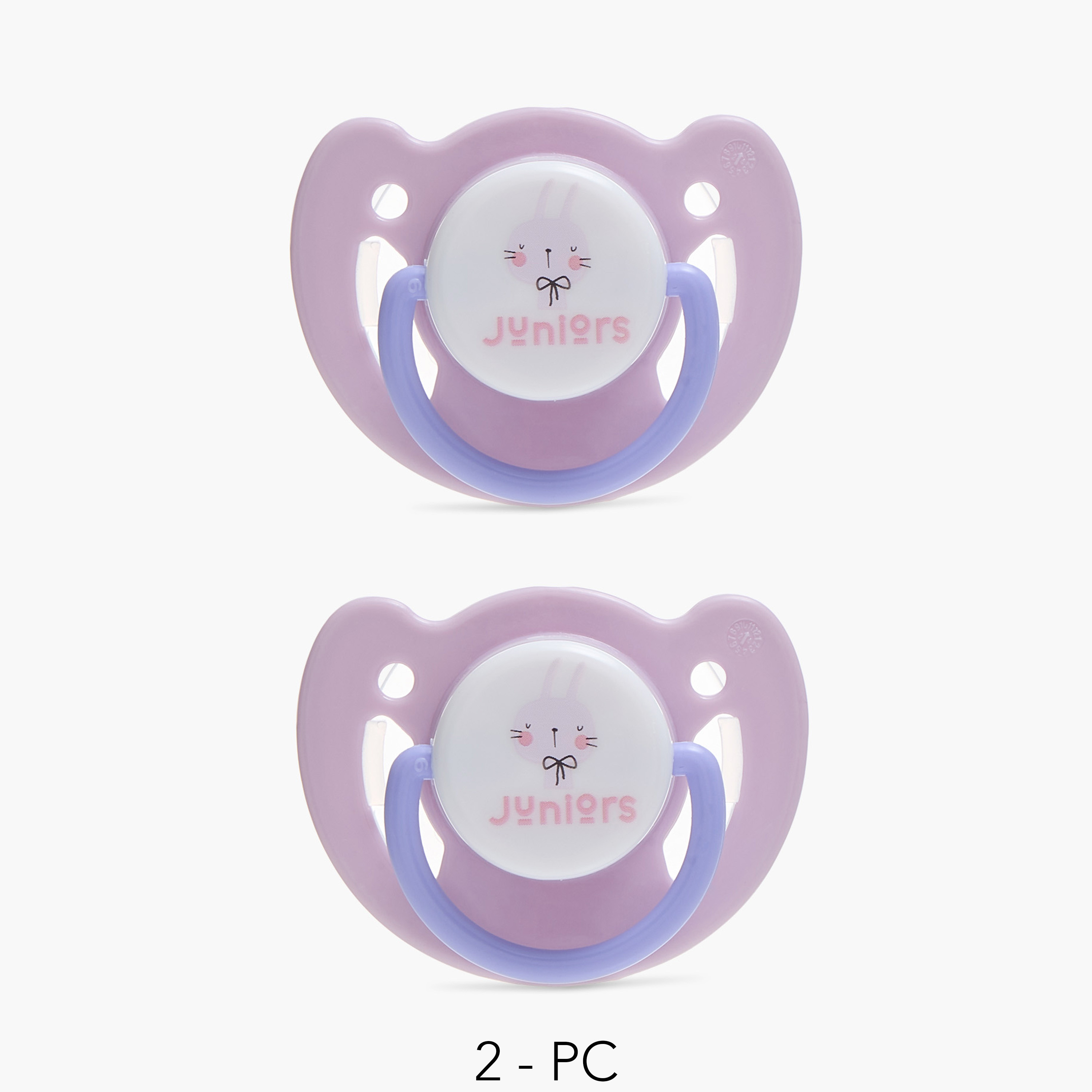 Juniors 2-Piece Silicon Pacifier Set - 0-6 months-baby-feeding-pacifiers-image-1