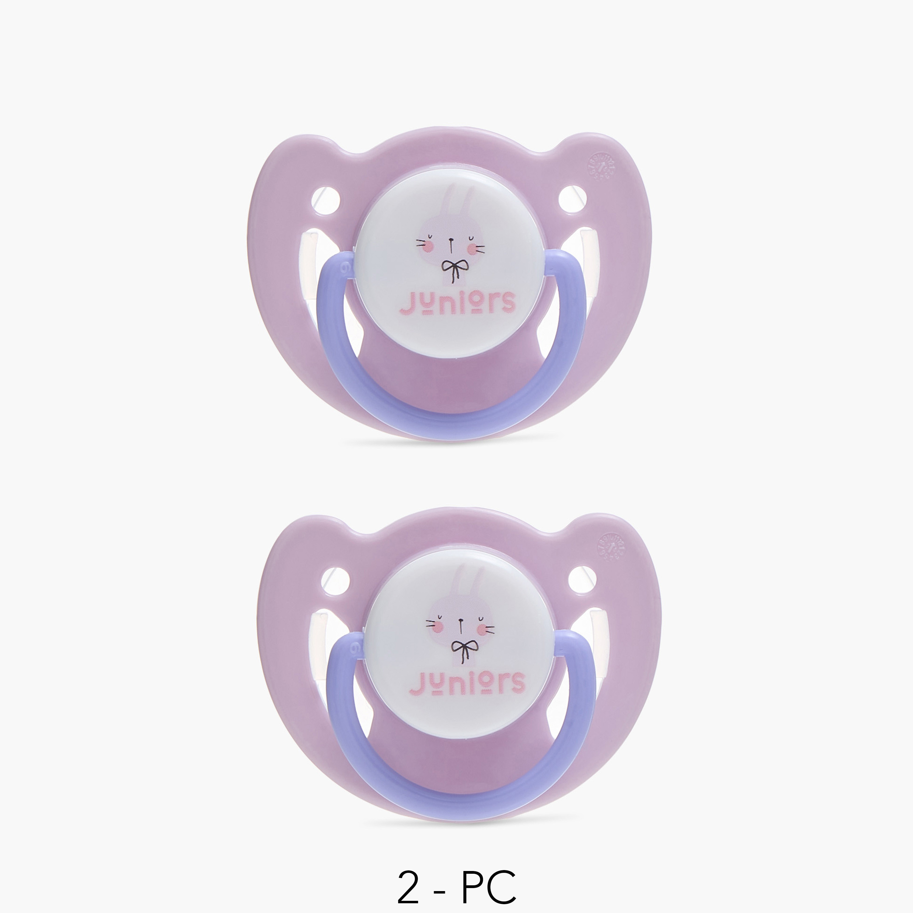 Juniors 2-Piece Silicon Pacifier Set - 6-18 months-baby-feeding-pacifiers-image-1