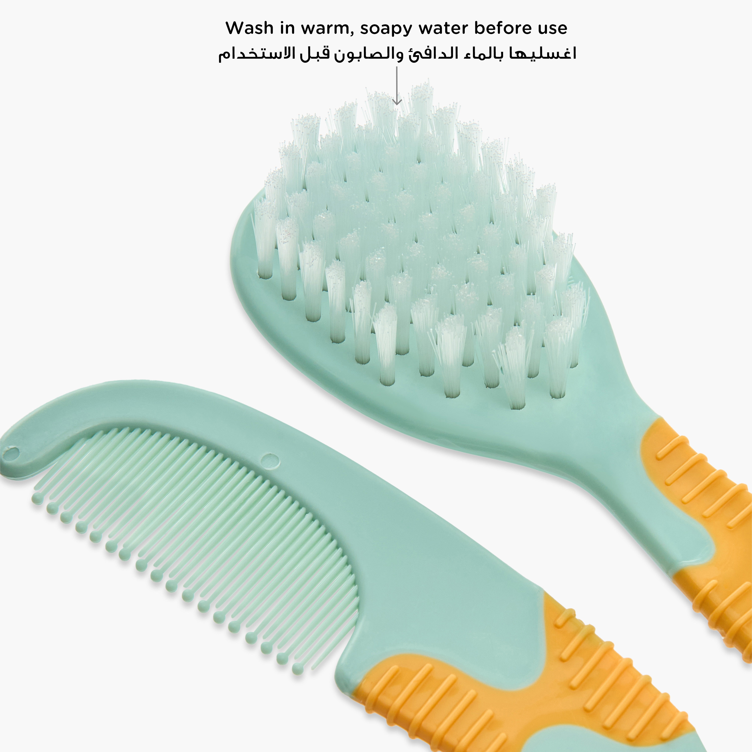 طقم مشط وفرشاة بمقبض ناعم من جونيورز-baby-bathandcare-grooming-image-6