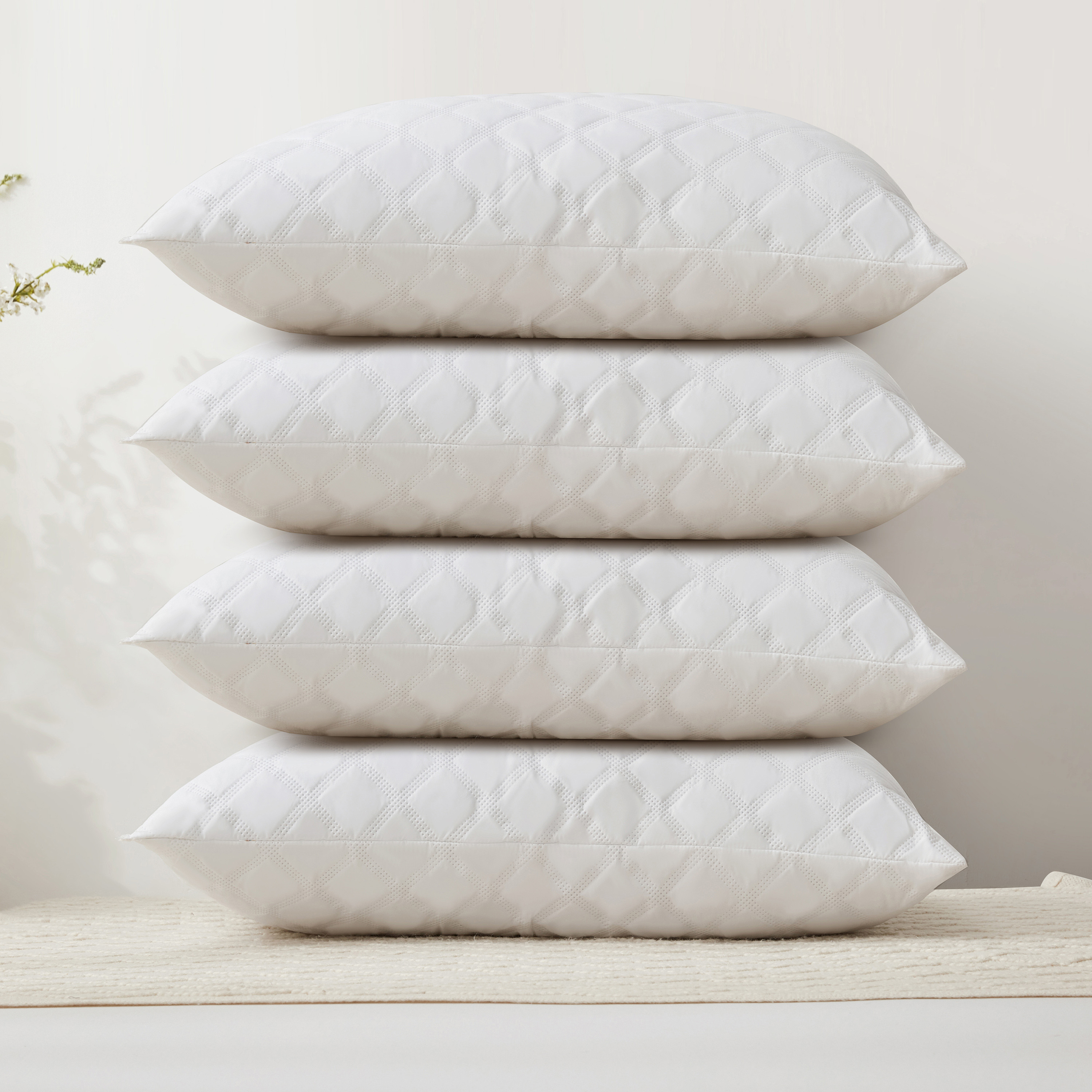 مجموعة وسائد عالية الجودة 4 قطع سوبر سونيك من يونيك هوم - 50x70 سم-household-bedding-pillows-image-2