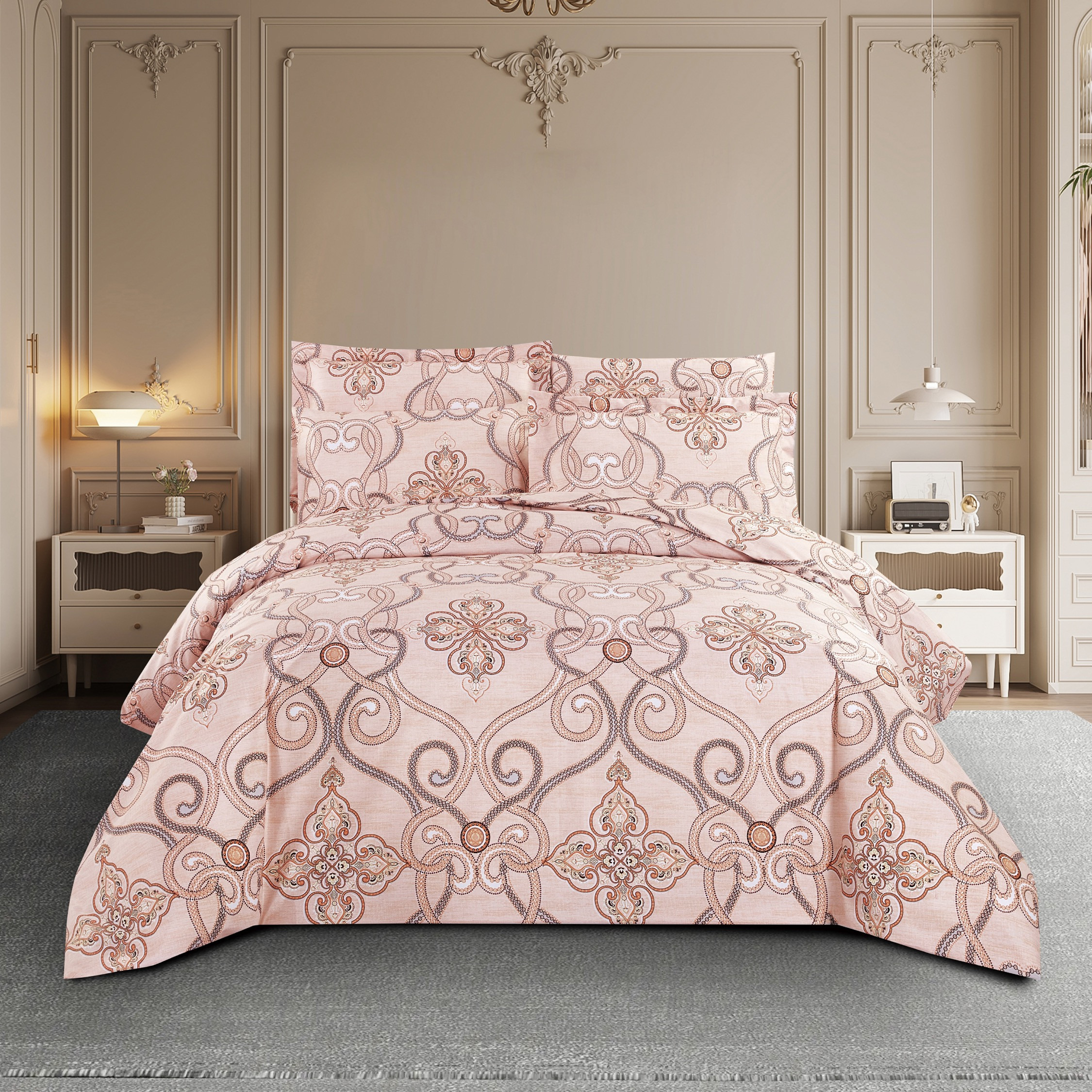 Unique Home All Season 6-Piece Printed King Comforter Set - 240x260 cms-household-bedding-comfortersandbedspreads-comforters-image-1