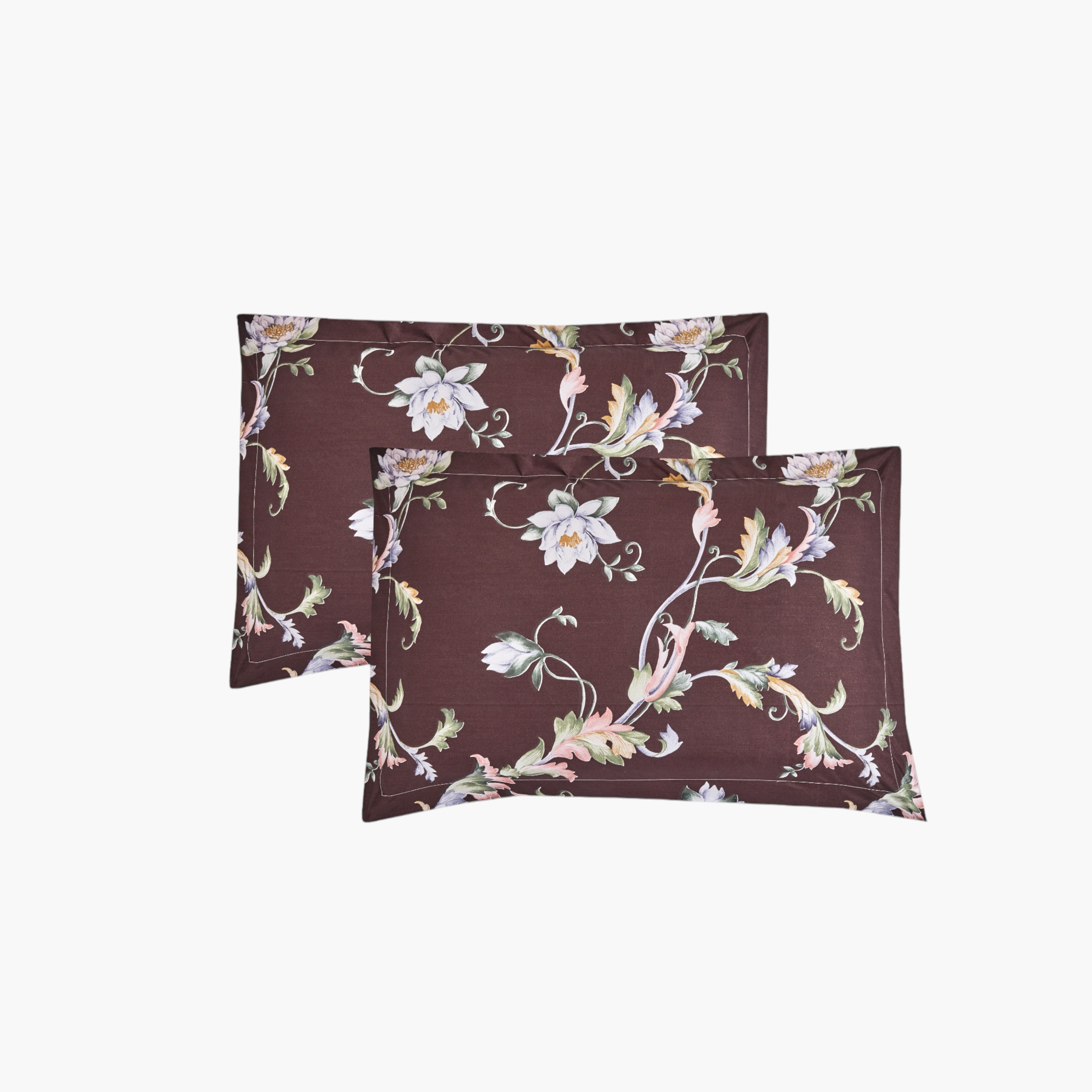 طقم لحاف كينج بطبعات لجميع المواسم 6 قطع من يونيك هوم - 240x260 سم-household-bedding-comfortersandbedspreads-comforters-image-5