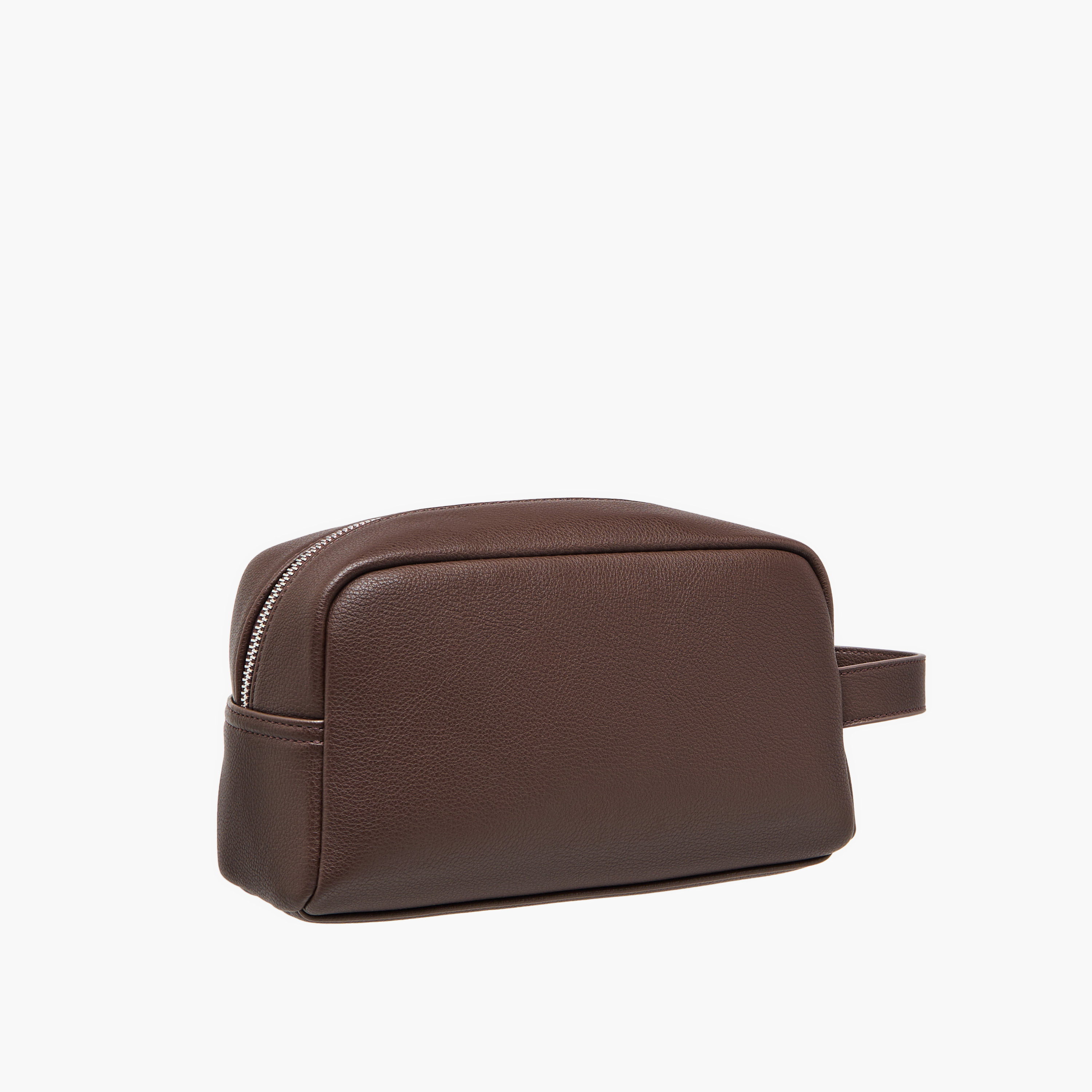 Duchini Textured Pouch with Zip Closure and Wristlet Strap-men-bags-image-2