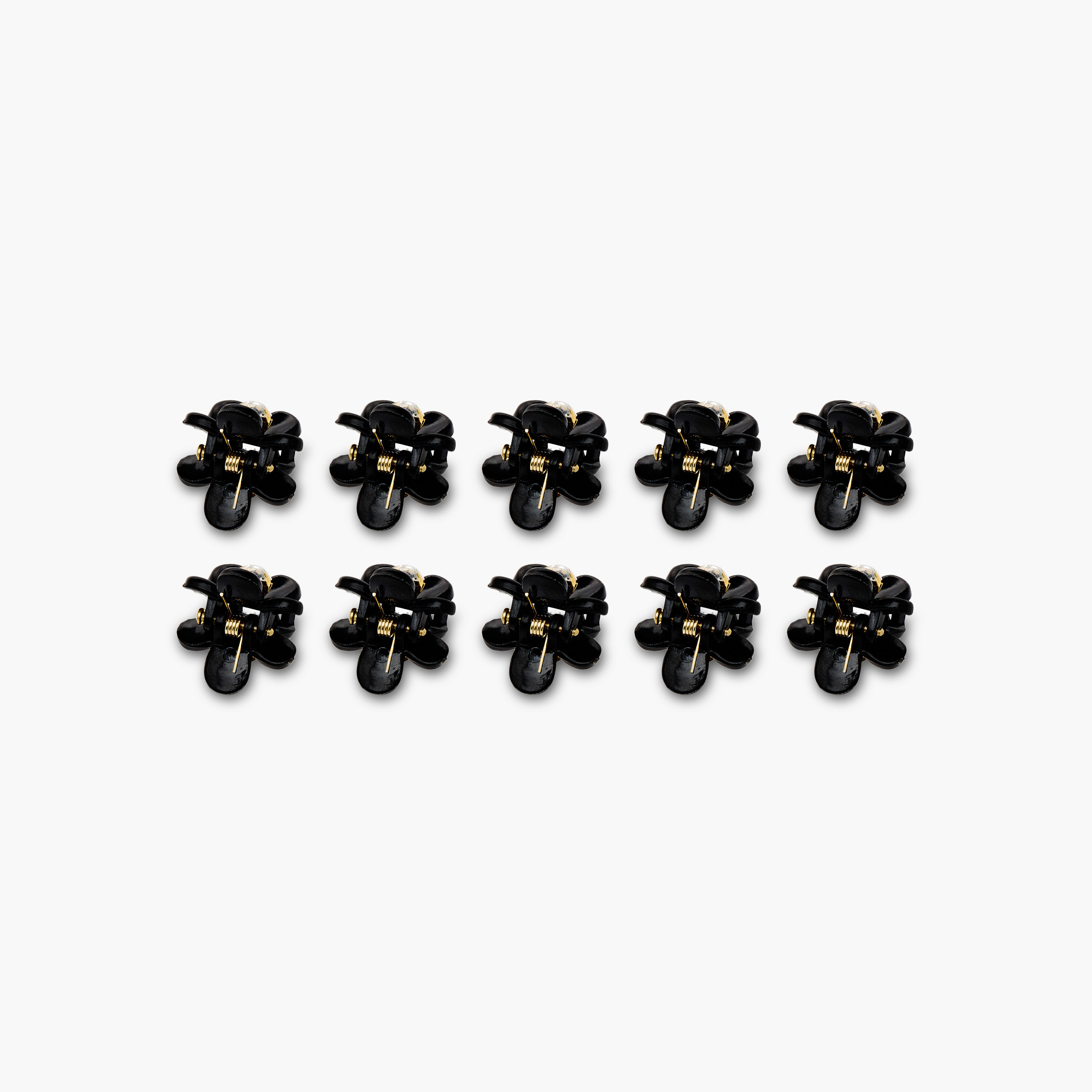 مشبك شعر مزين بزهور - طقم من 10 قطع-women-hairaccessories-clamps-image-3